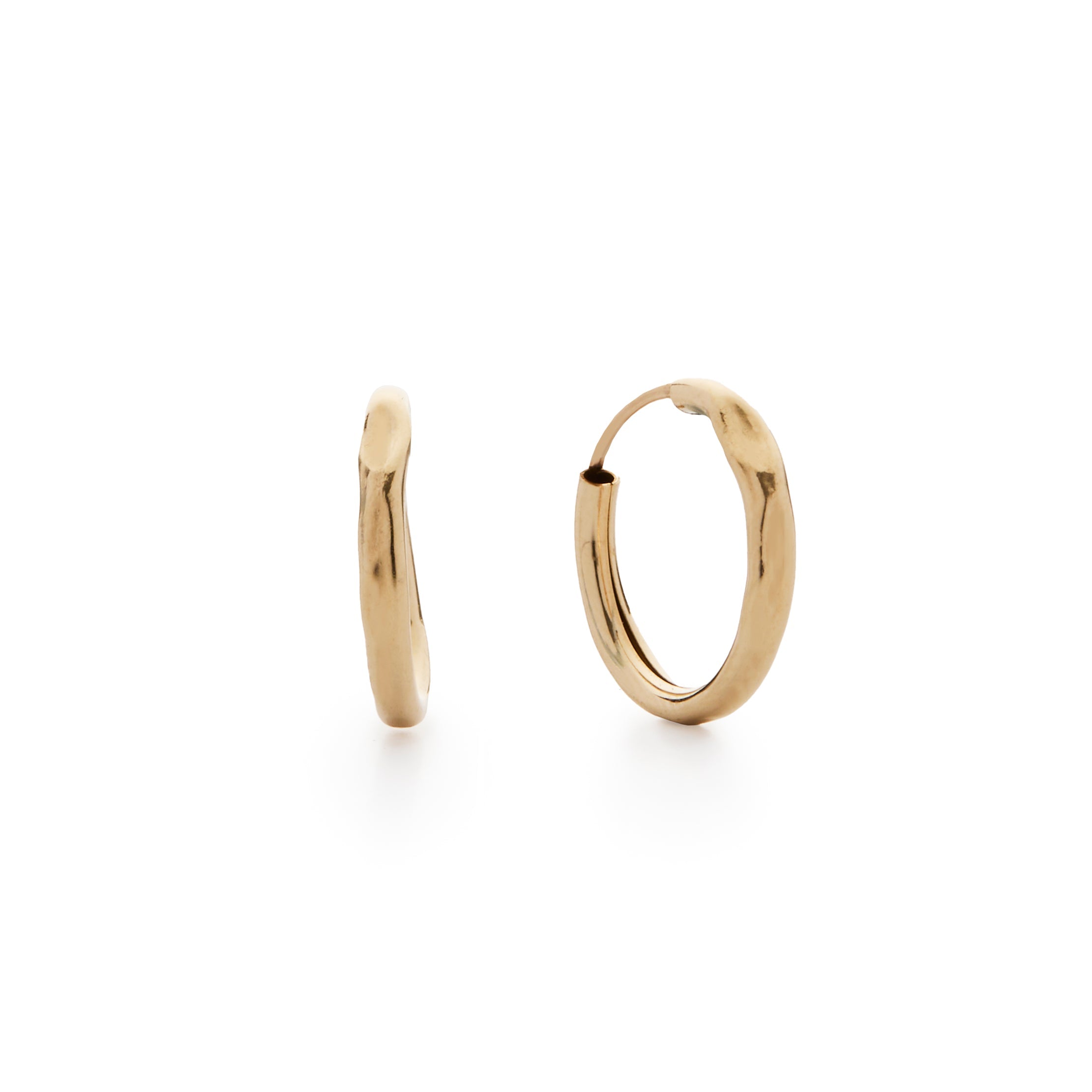 Nina Hammered Hoop Earrings