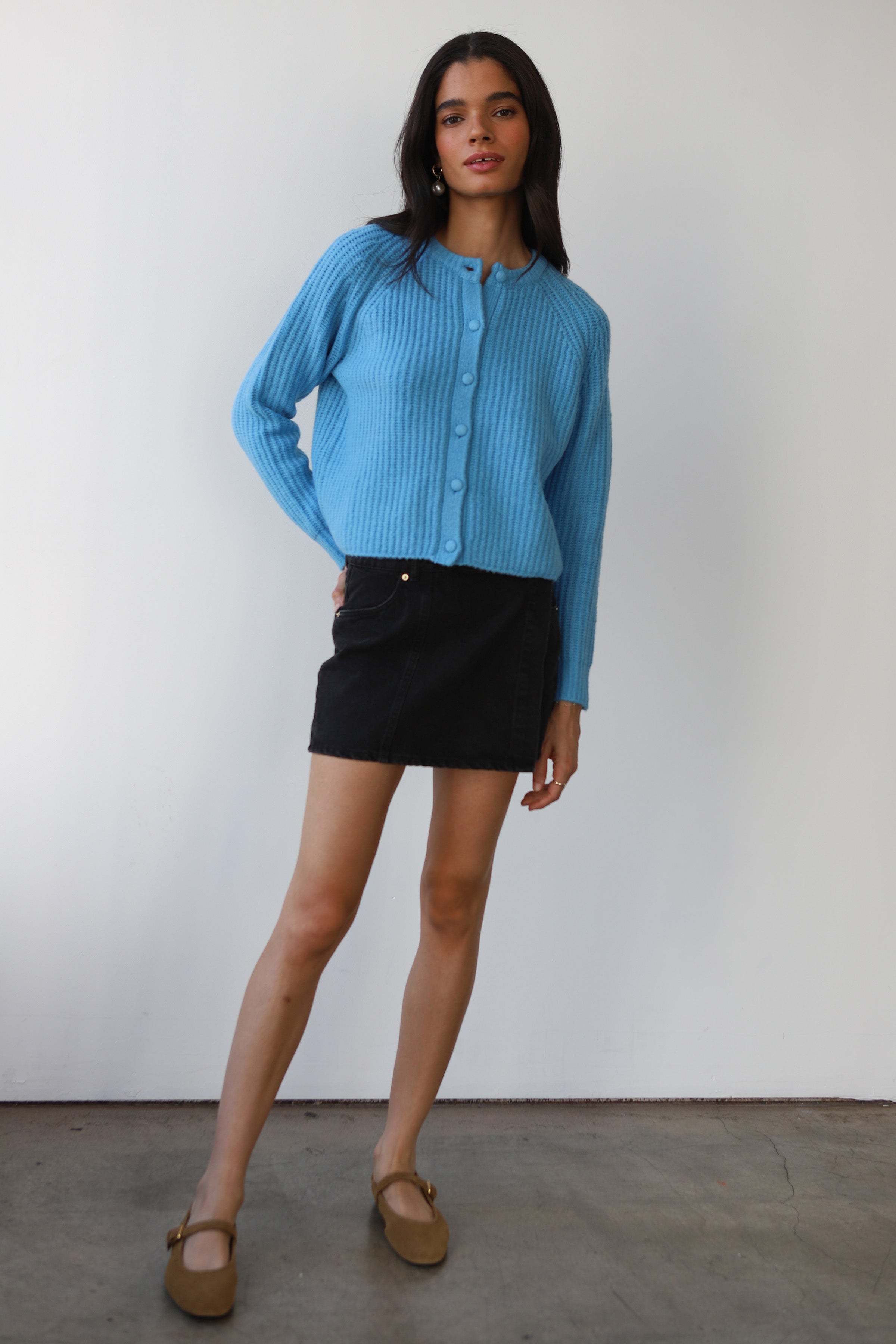 Poppy Cardigan - Capri Blue