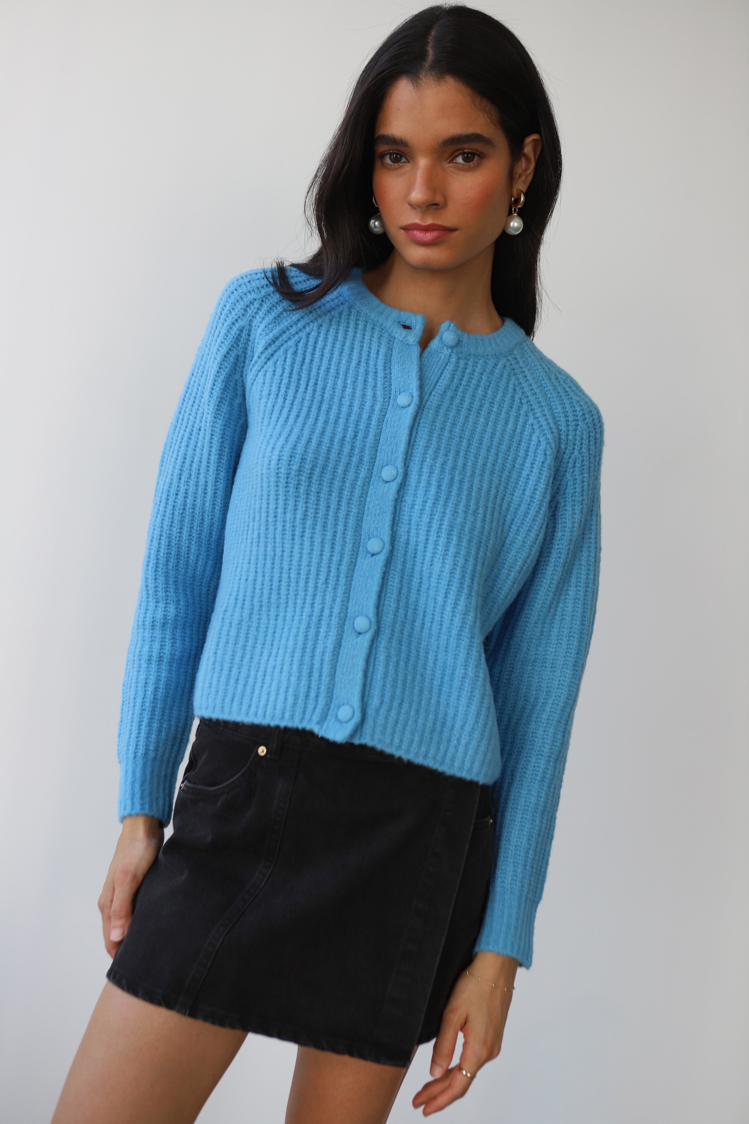 Poppy Cardigan - Capri Blue