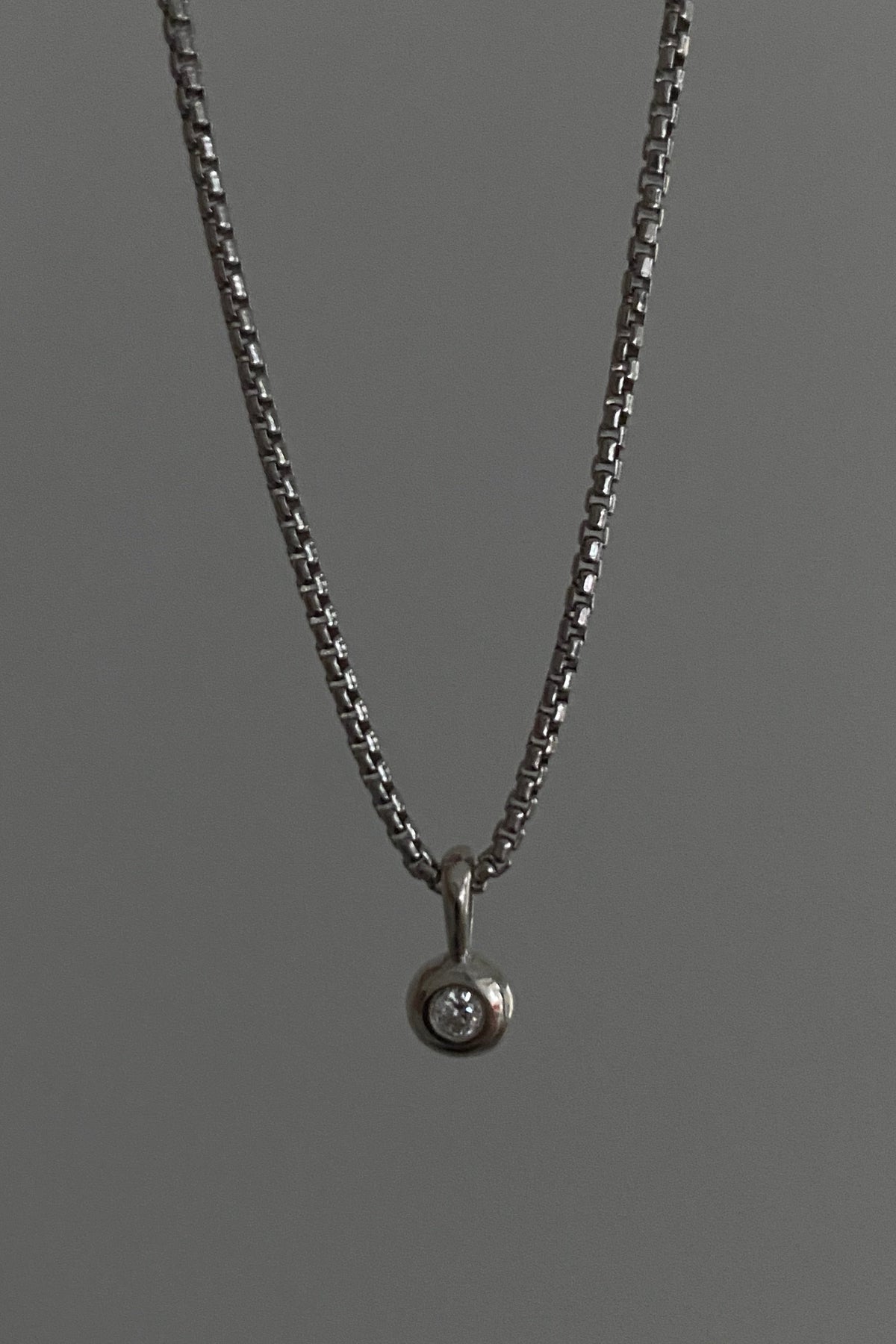 Petite Diamond Puff Necklace
