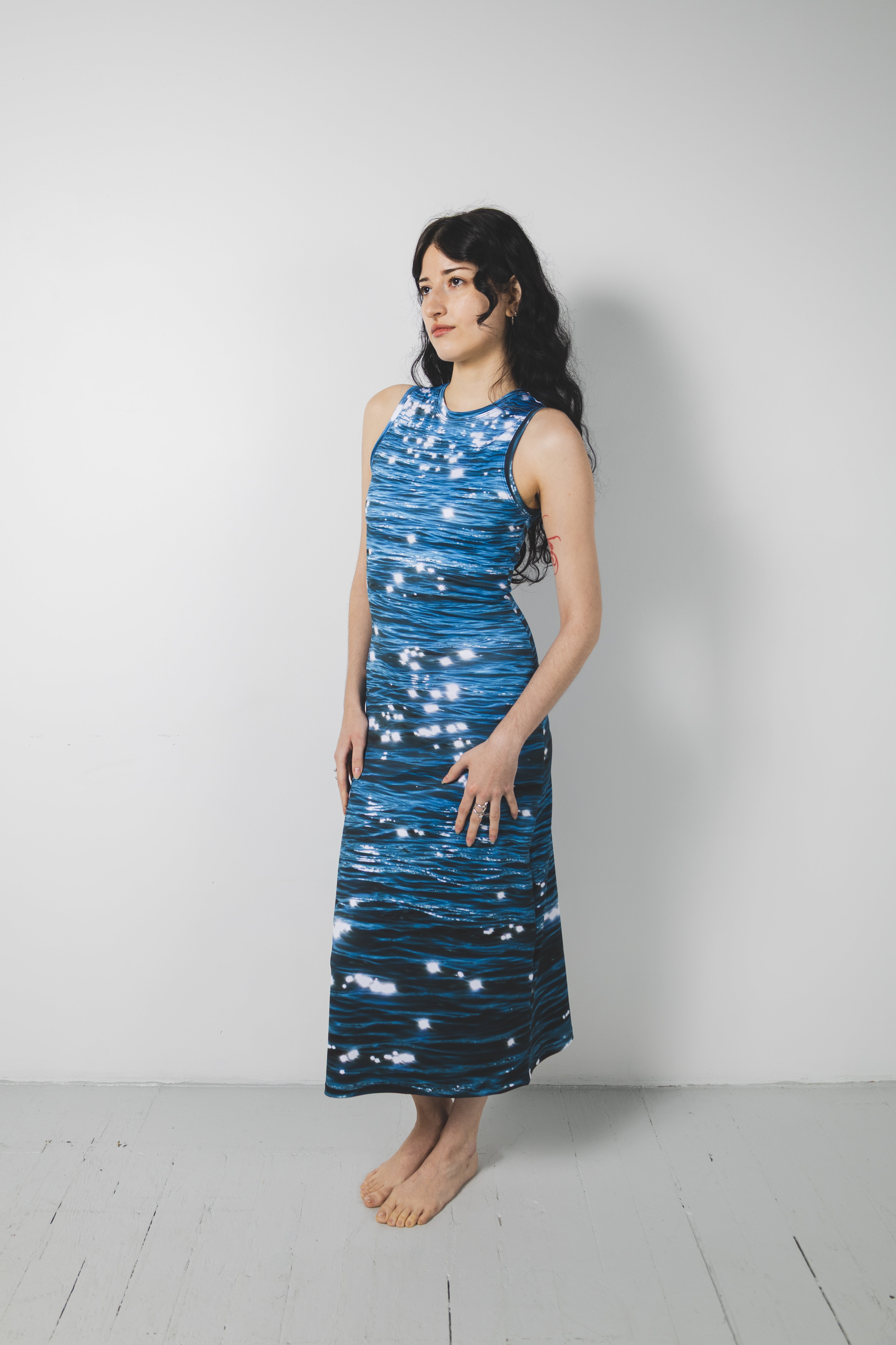 Tide High Neck Midi Dress
