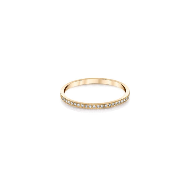 Half Pavé Stackable Ring