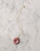 Beignet Necklace - Rhodolite
