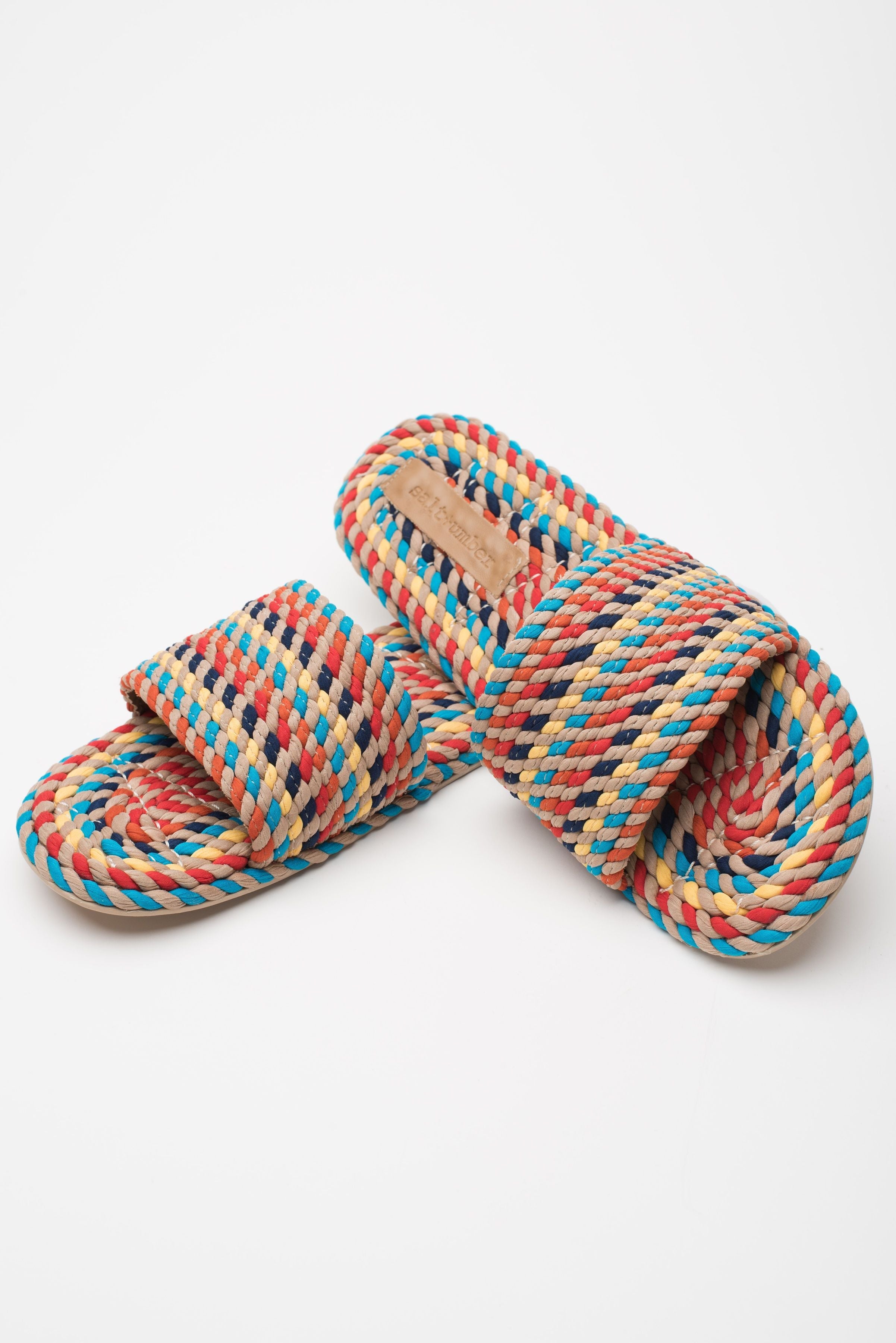 SUNNY-RAINBOW MULTI vegan rope slide sandal