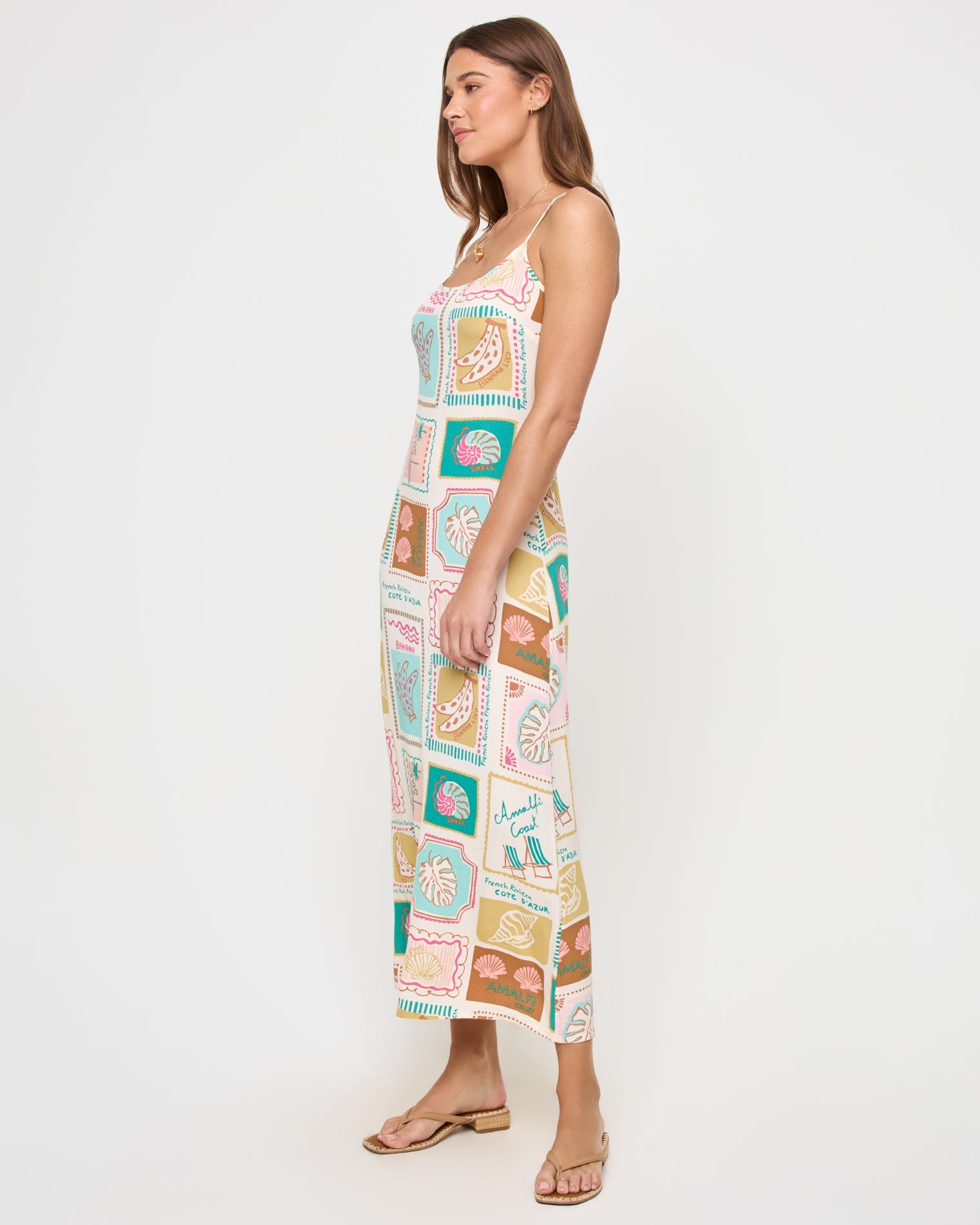 Summer Somewhere Slip Dress - Postcards