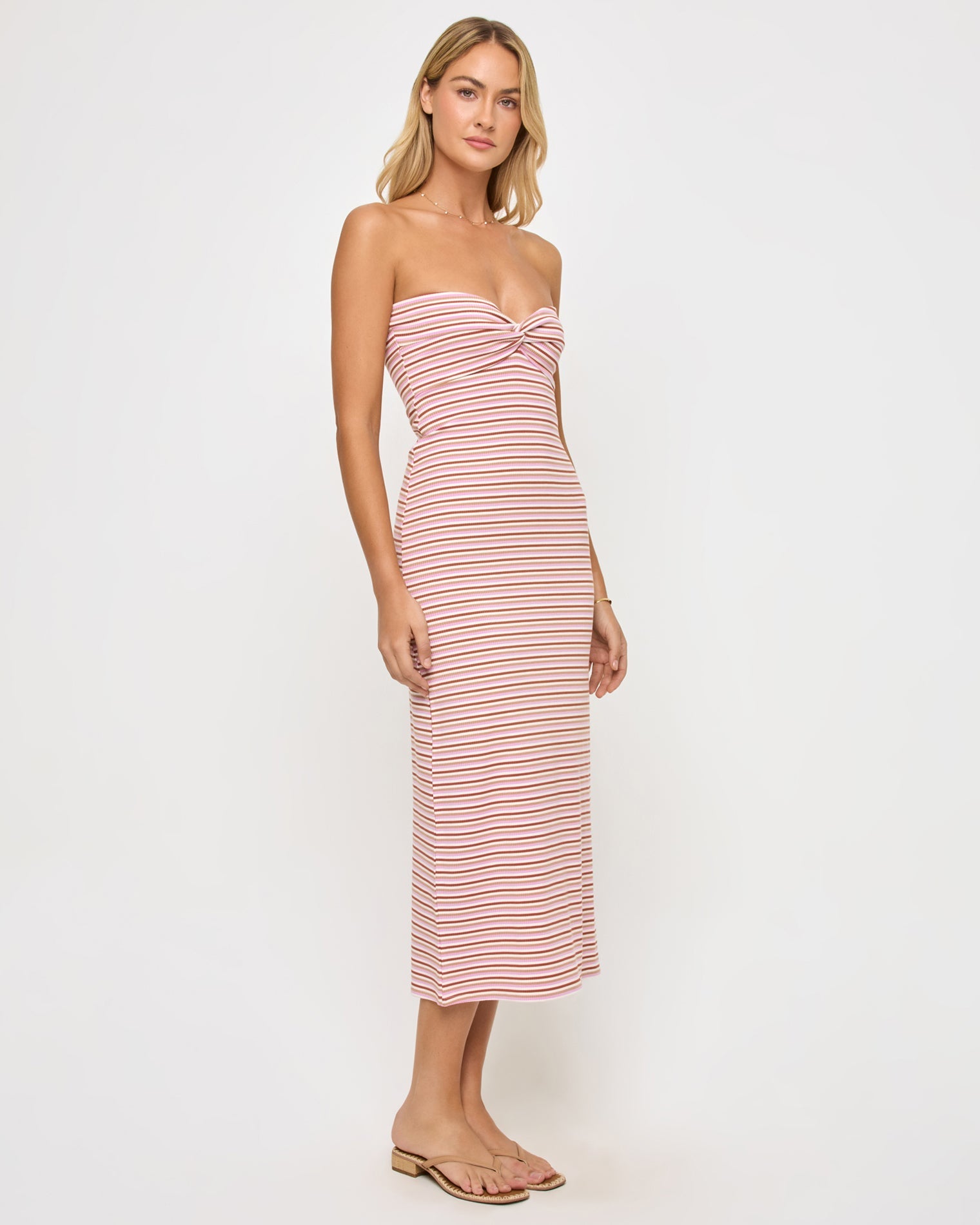 Lisette Dress - Azalea Stripe