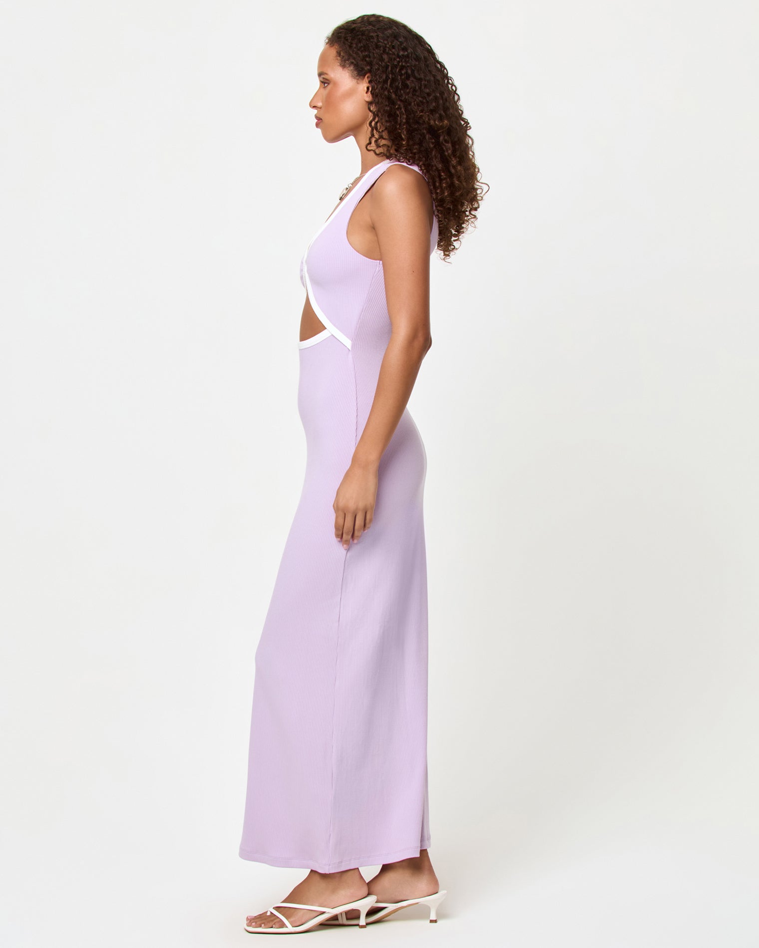 Steph Dress - Lilac-Cream