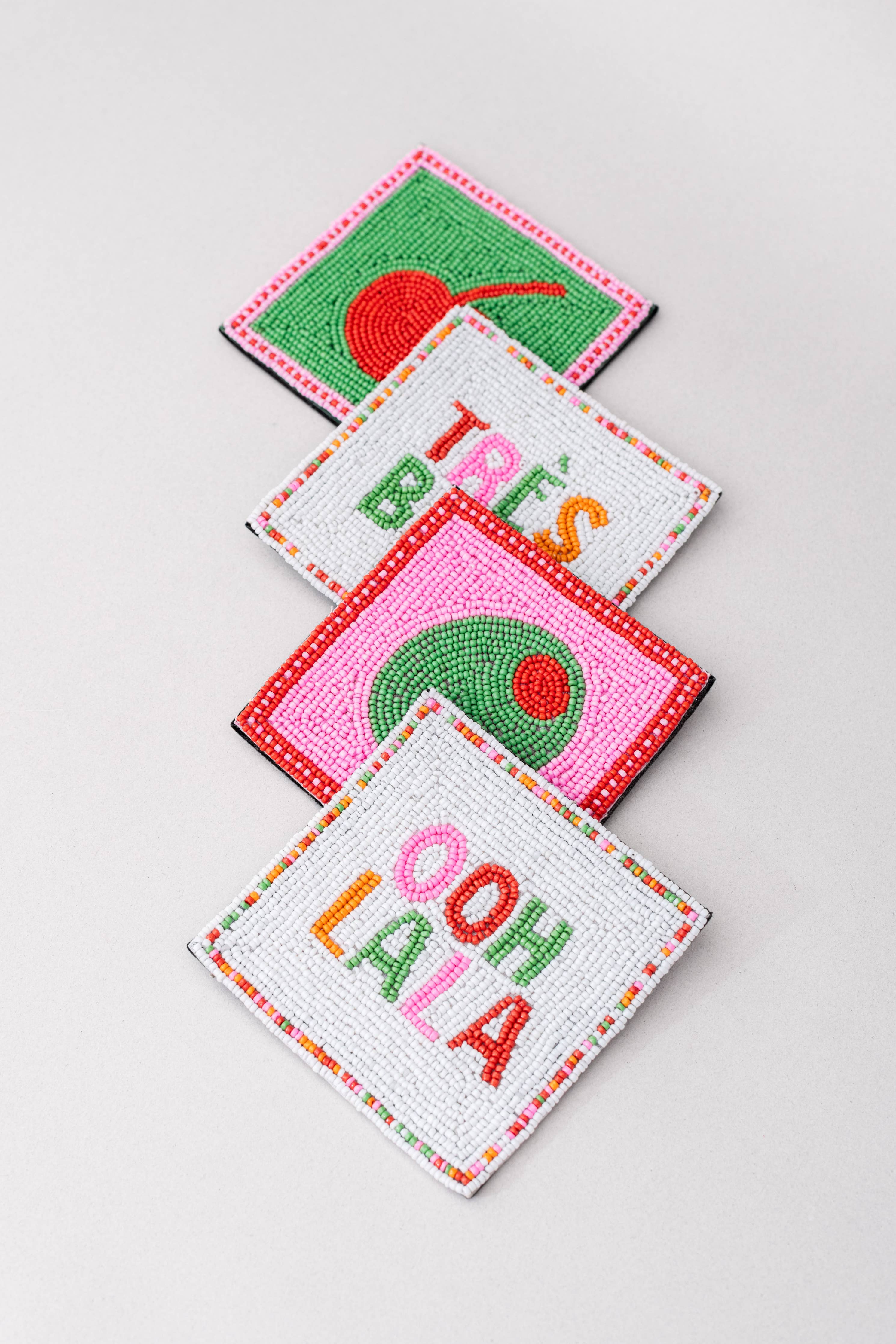 Cocktail Beaded Coaster Set