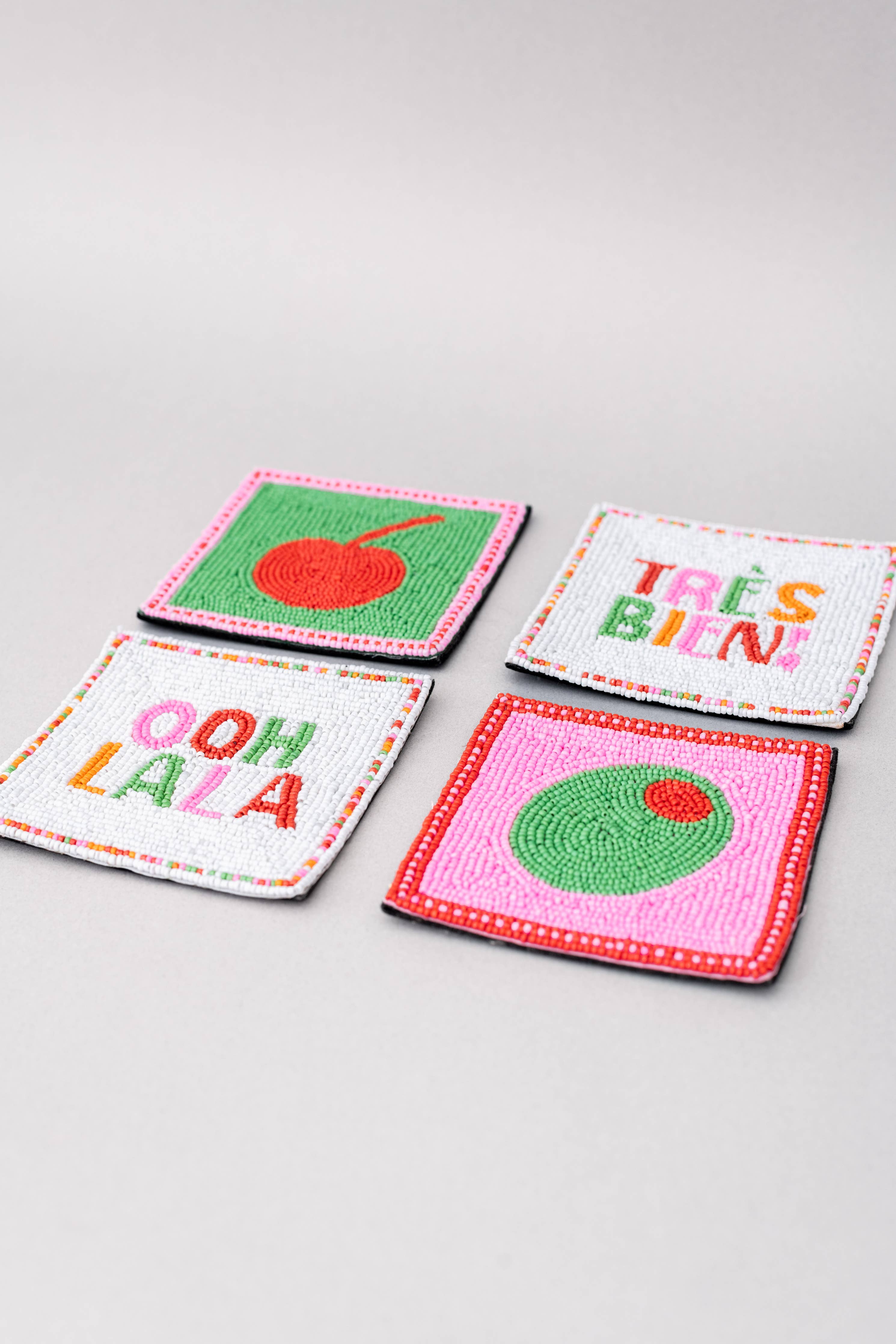 Cocktail Beaded Coaster Set