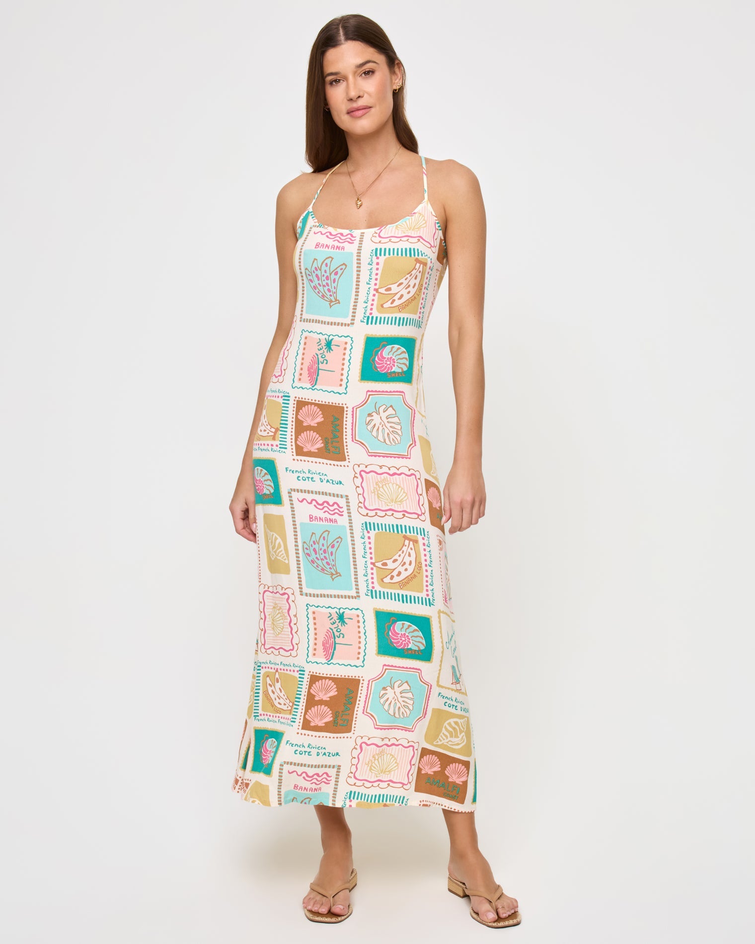 Summer Somewhere Slip Dress - Postcards