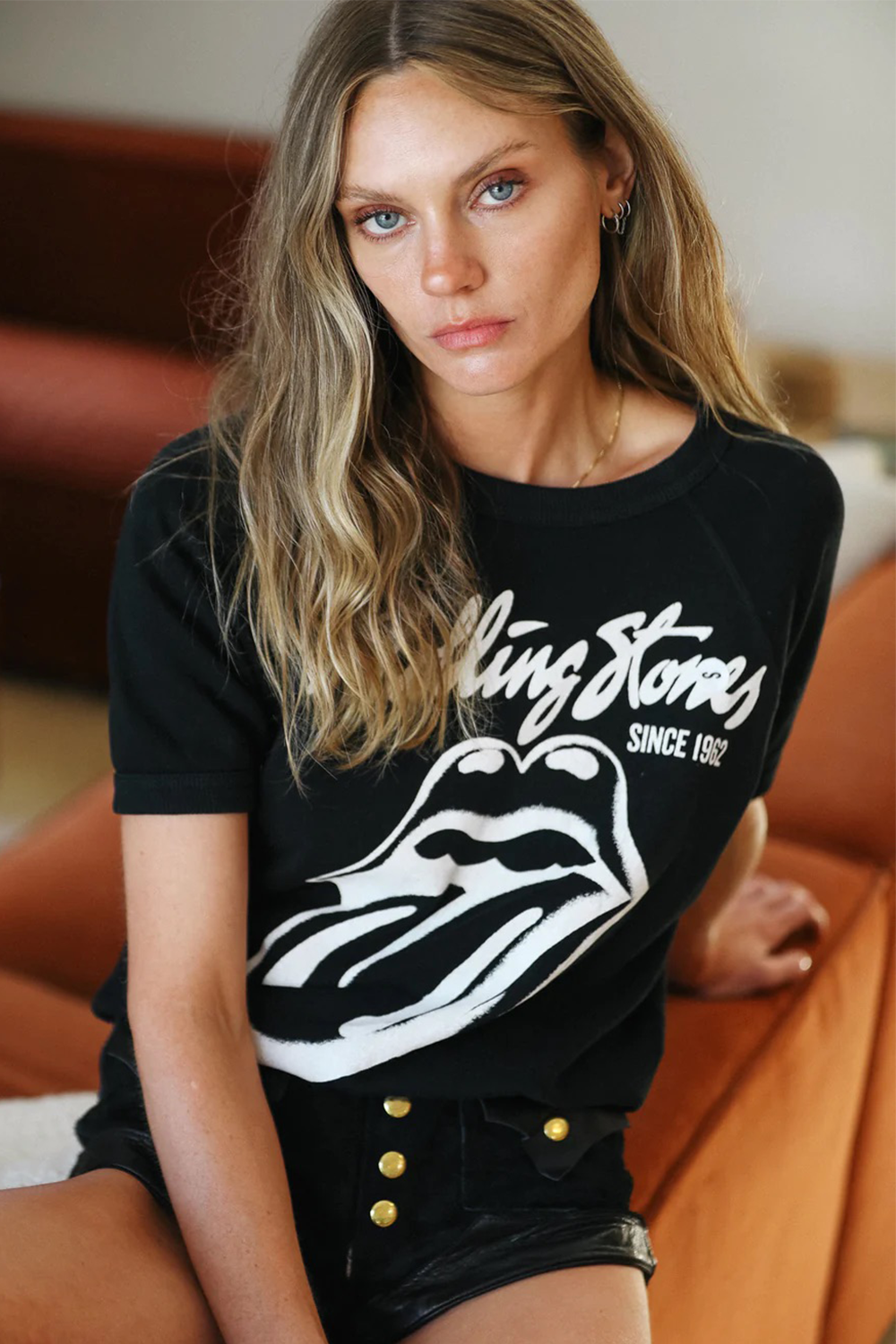 Rolling Stones Black Raglan Tee