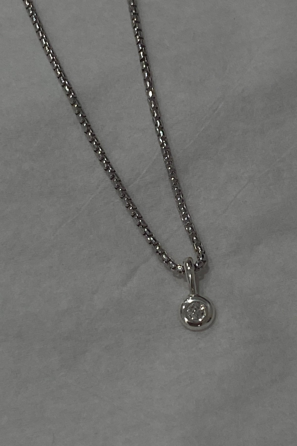 Petite Diamond Puff Necklace