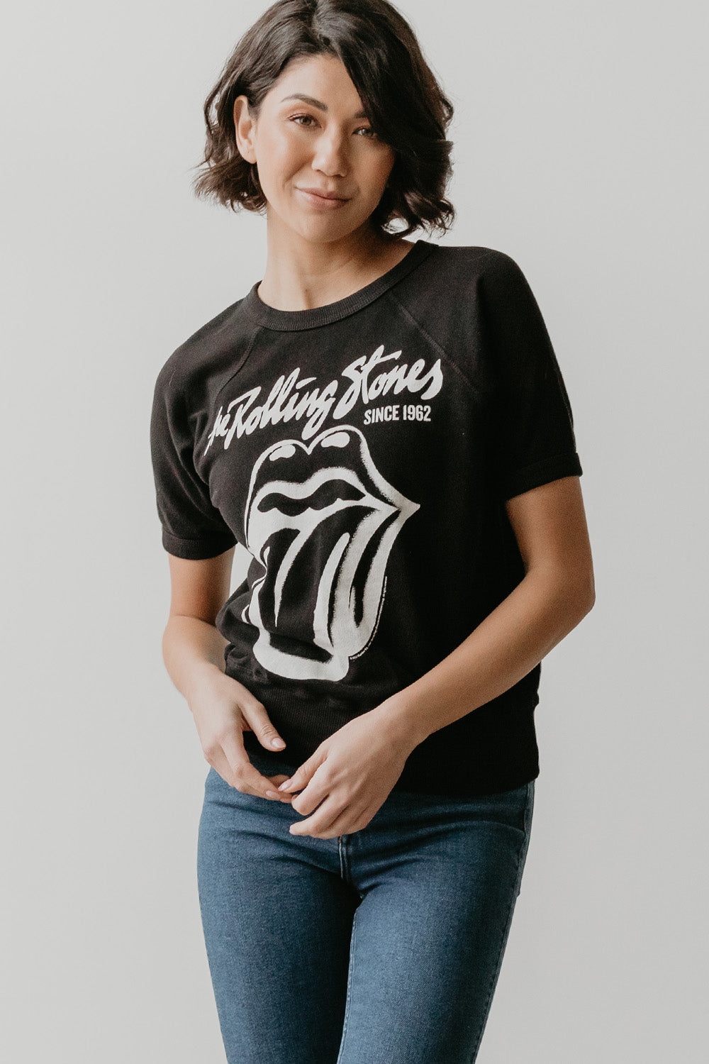 Rolling Stones Black Raglan Tee