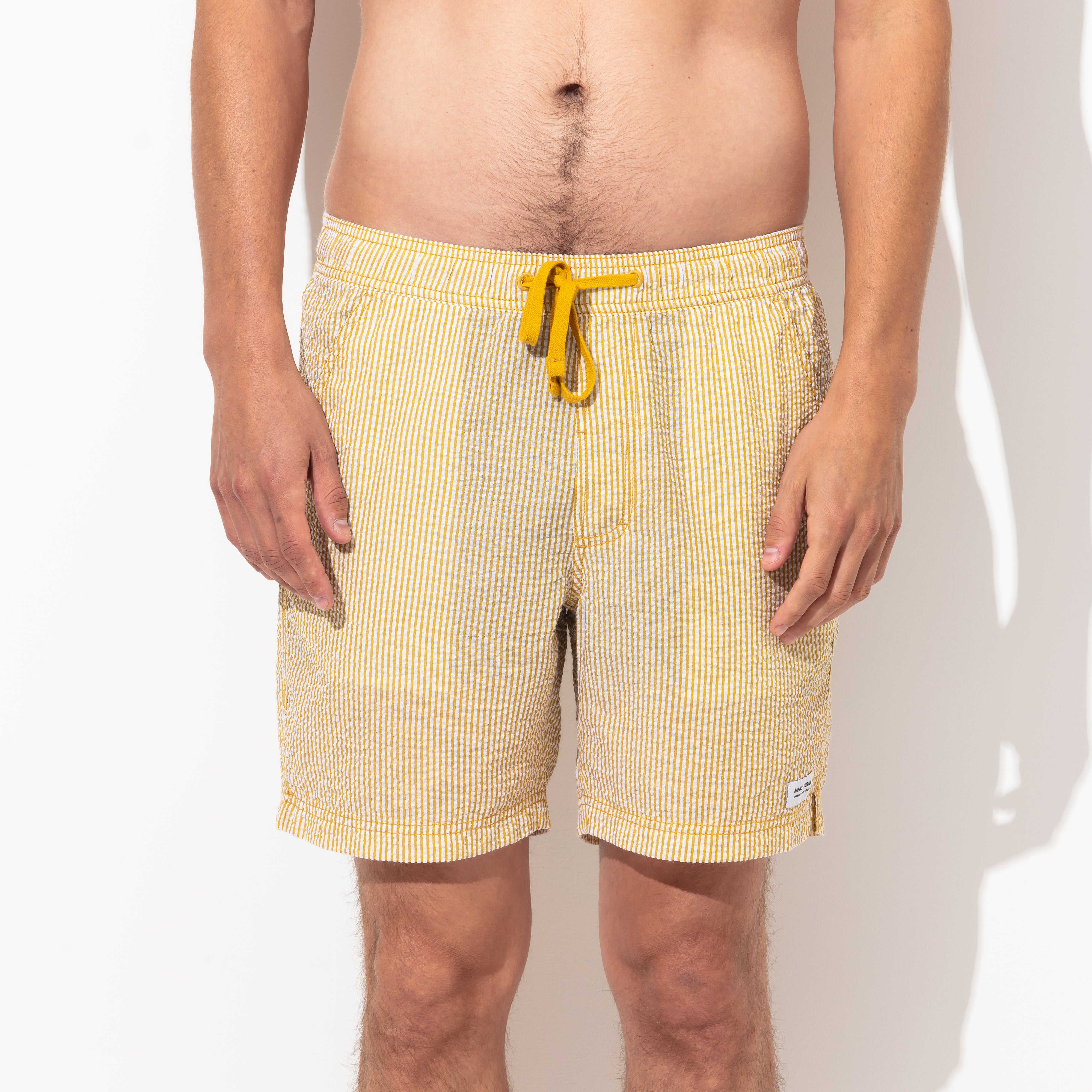 Tallows Elastic Boardshort in Dark Mustard