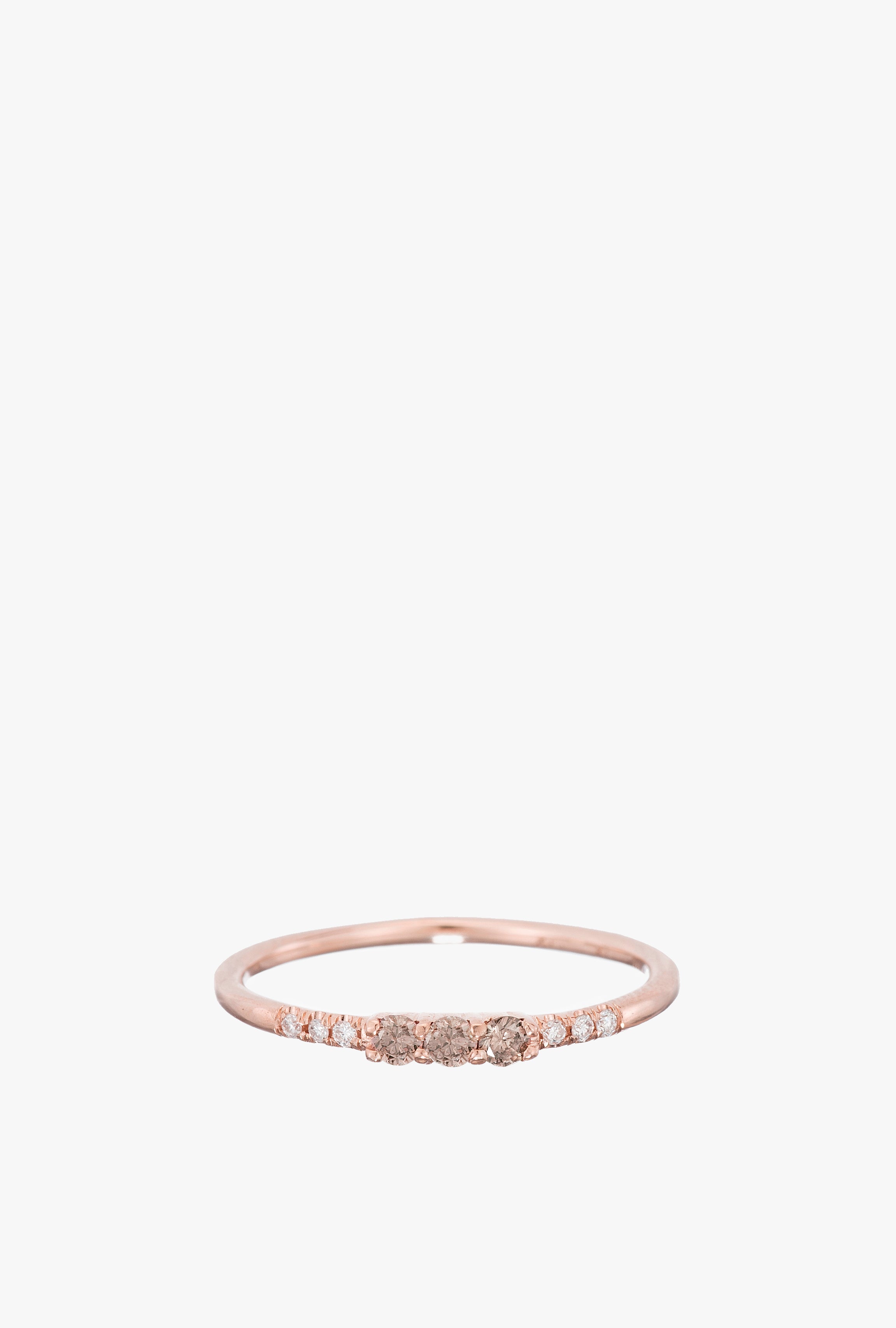 3 Champagne Diamond Equilibrium Ring
