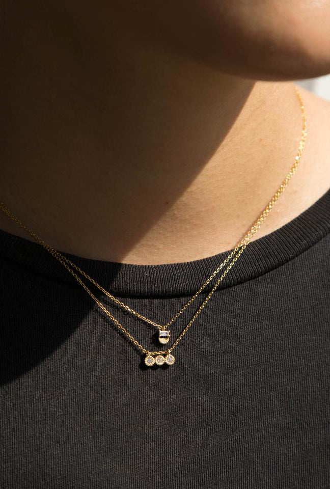 3 Diamond Necklace