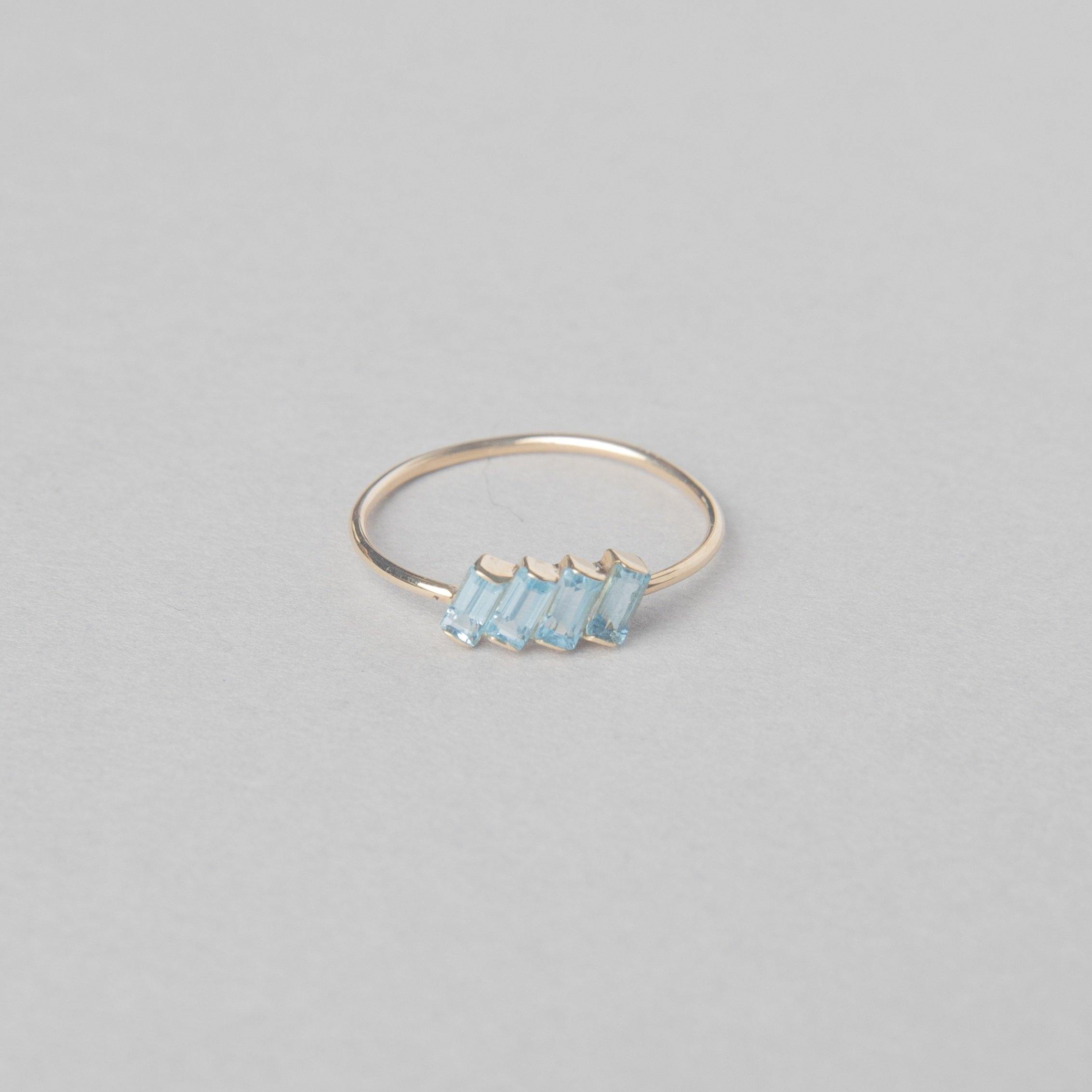 BLUE SAPPHIRE BAGUETTE RING