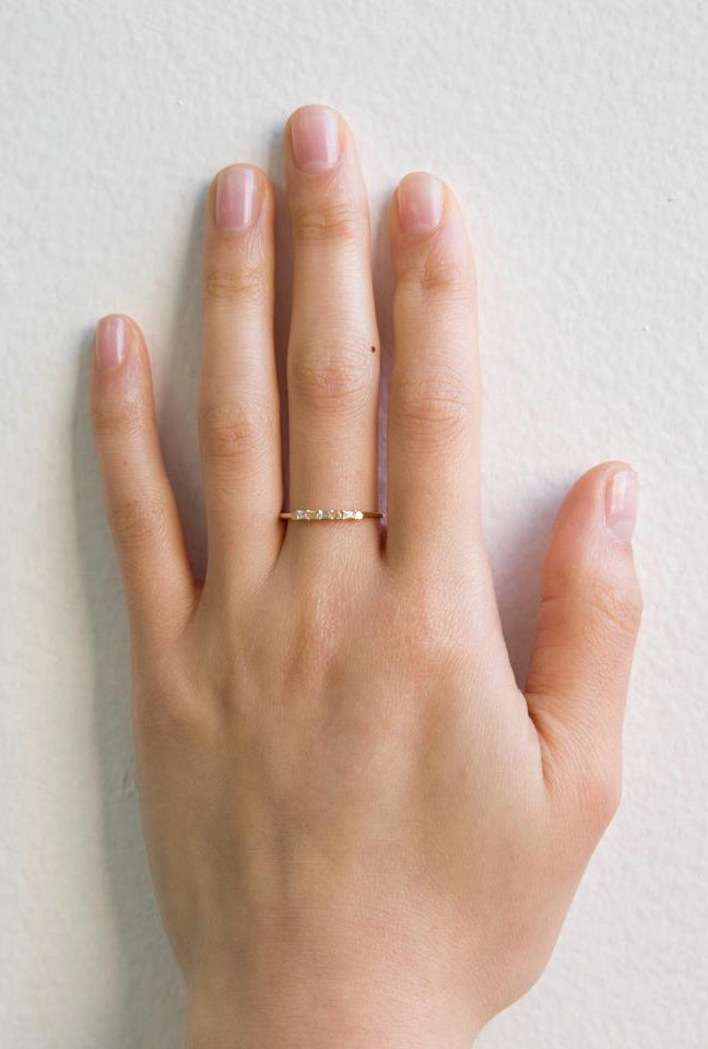 Baguette Dot Ring