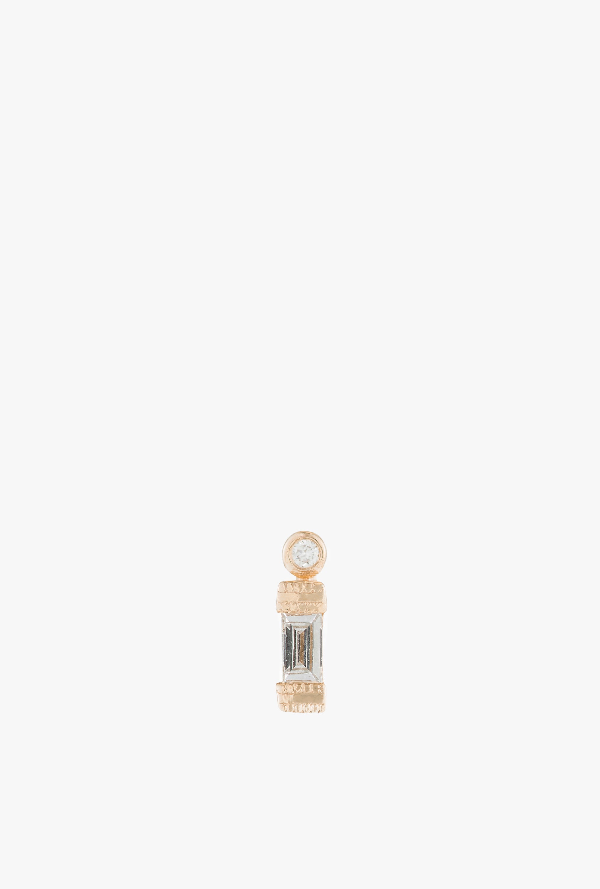 Baguette Dot Stud (Single)