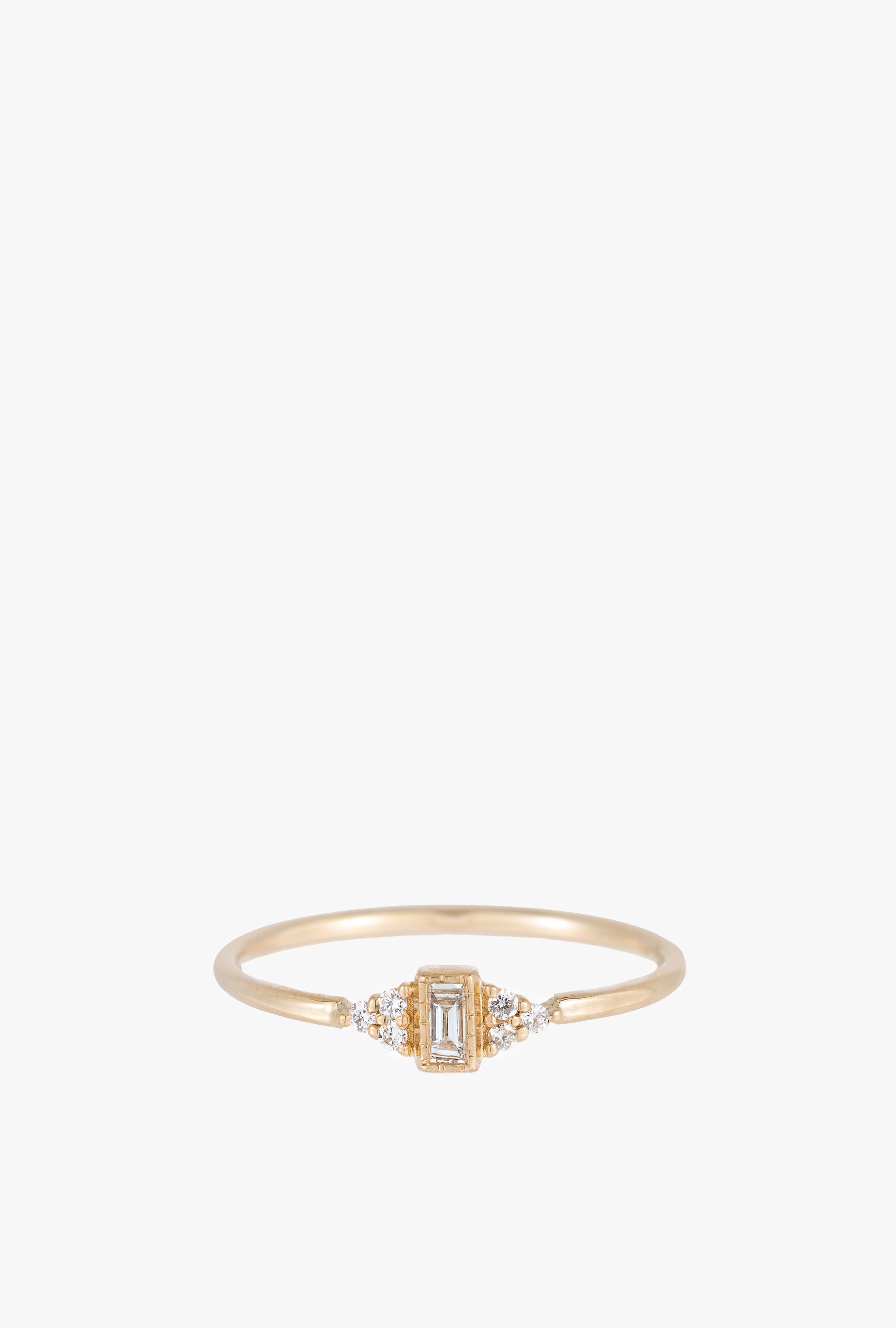 Diamond Baguette Cluster Whisper Ring
