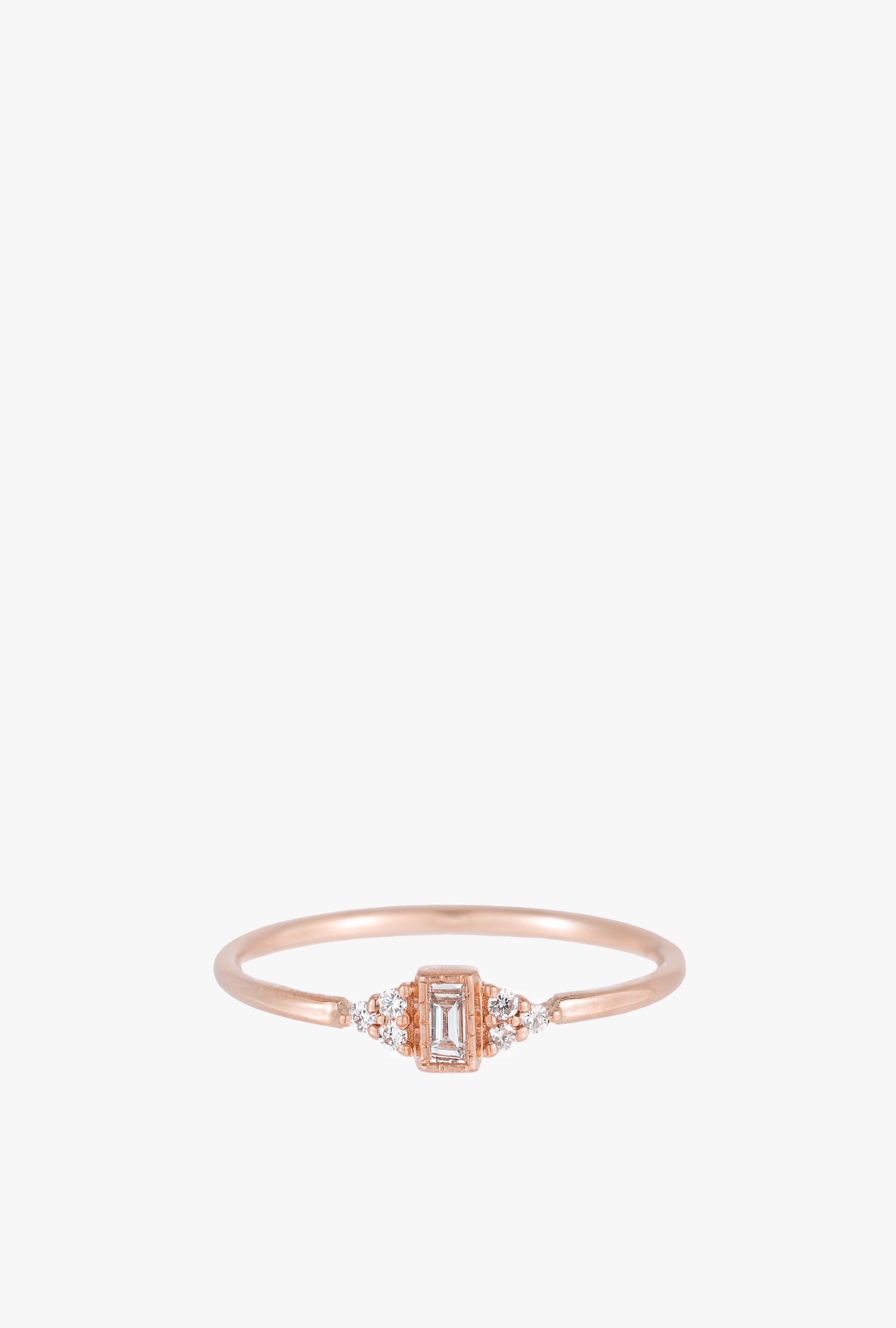 Diamond Baguette Cluster Whisper Ring