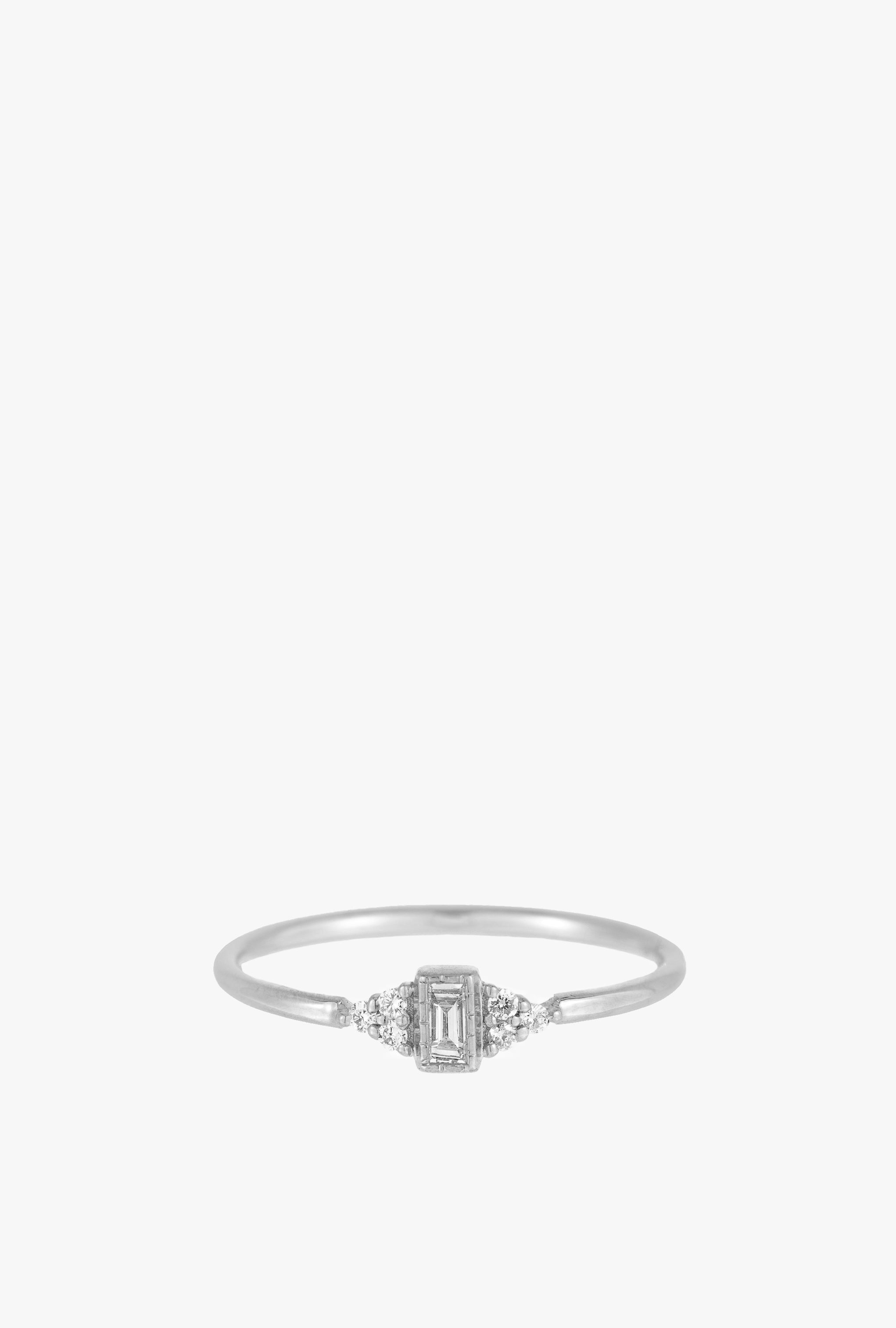 Diamond Baguette Cluster Whisper Ring