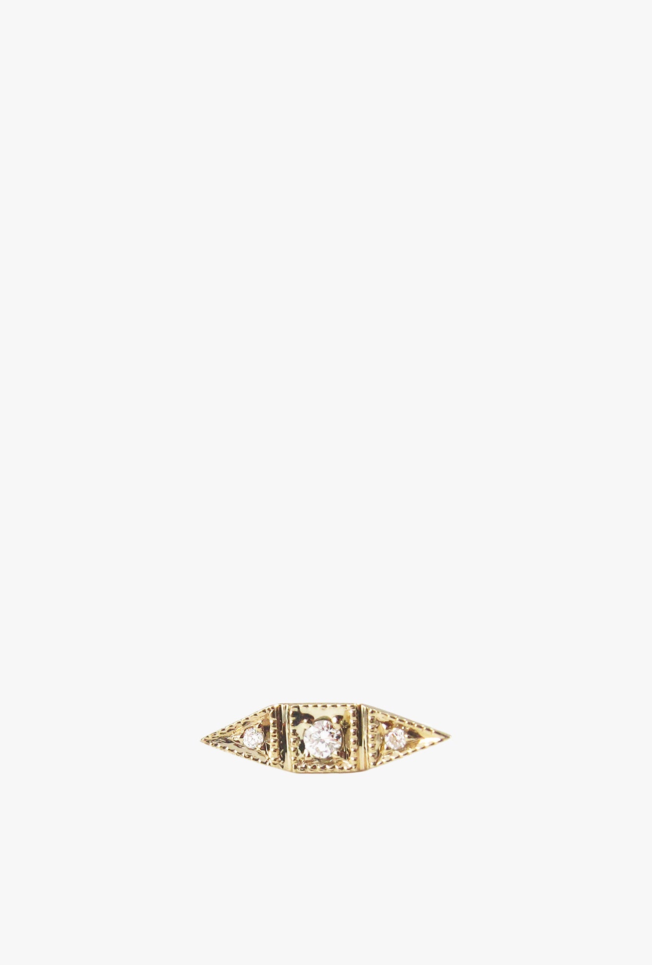 Diamond Deco Point Long Stud Earring (Single)