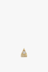 Diamond Deco Point Triangle Stud Earring (Single)