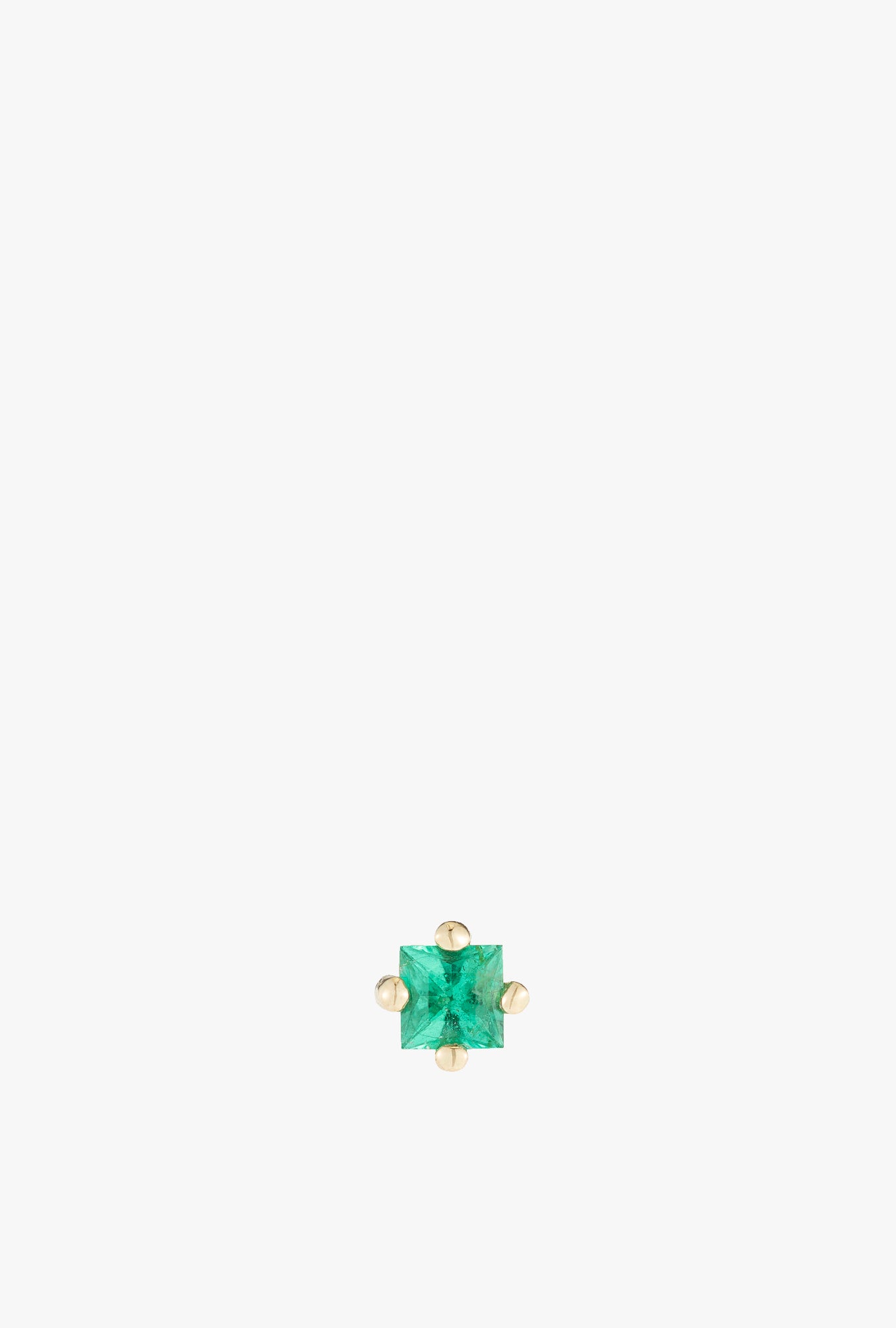 Emerald Princess Cut Stud (Single)