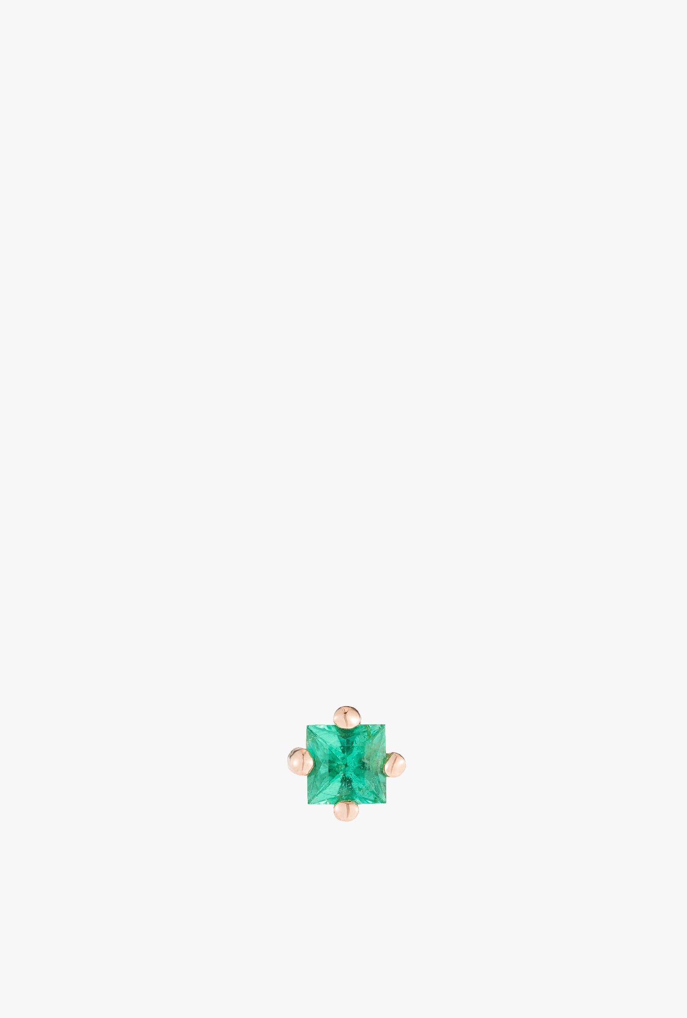 Emerald Princess Cut Stud (Single)