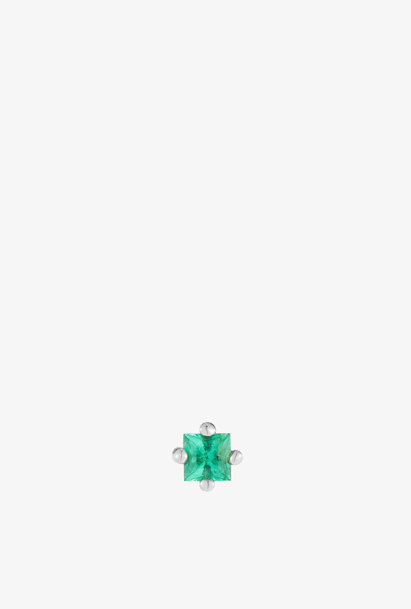 Emerald Princess Cut Stud (Single)