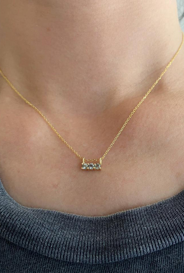 Green Sapphire 3S Necklace