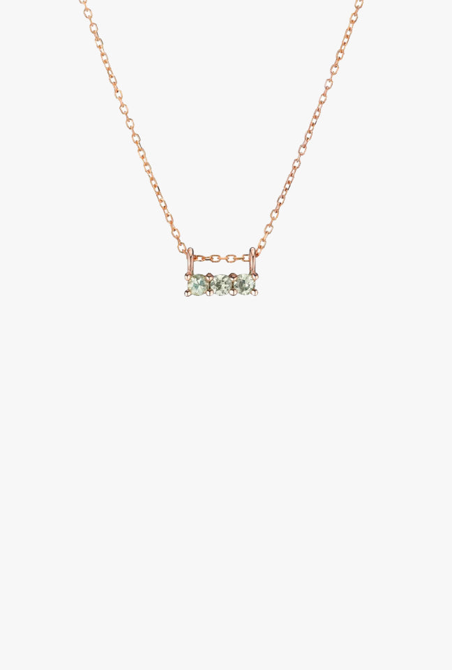 Green Sapphire 3S Necklace