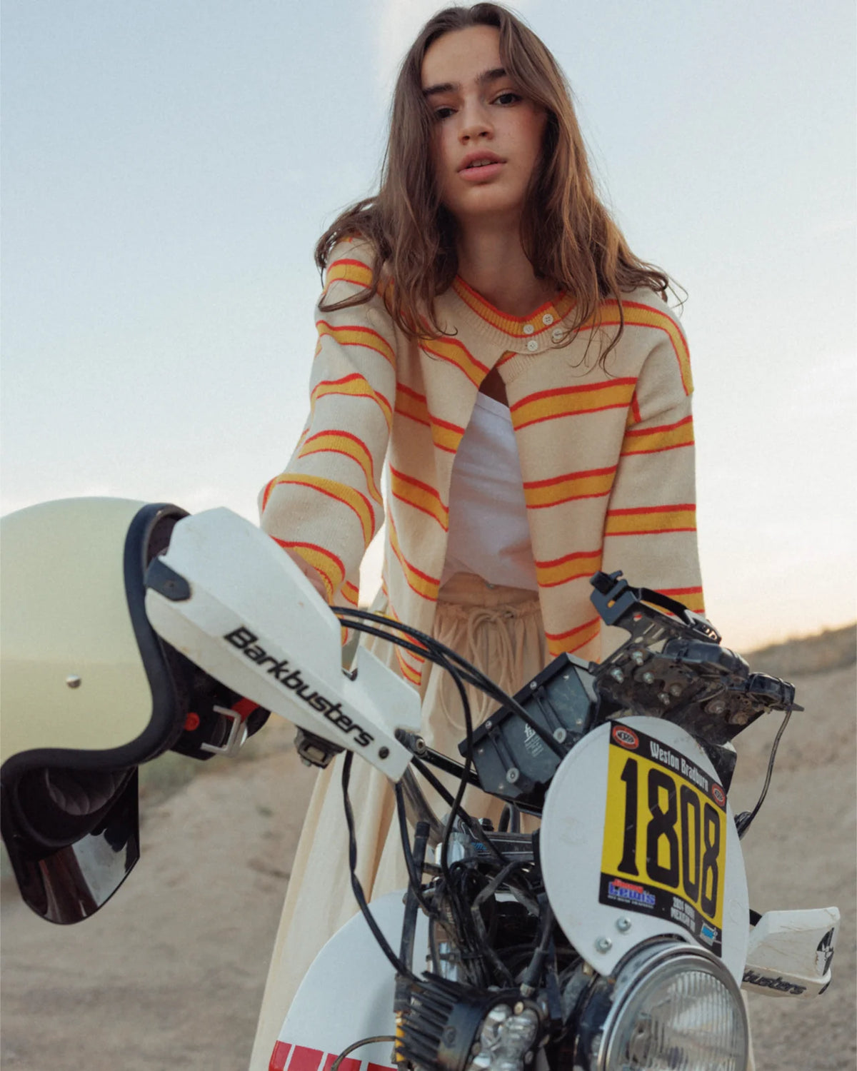 Payton Sweater in Yellow & Red Stripe