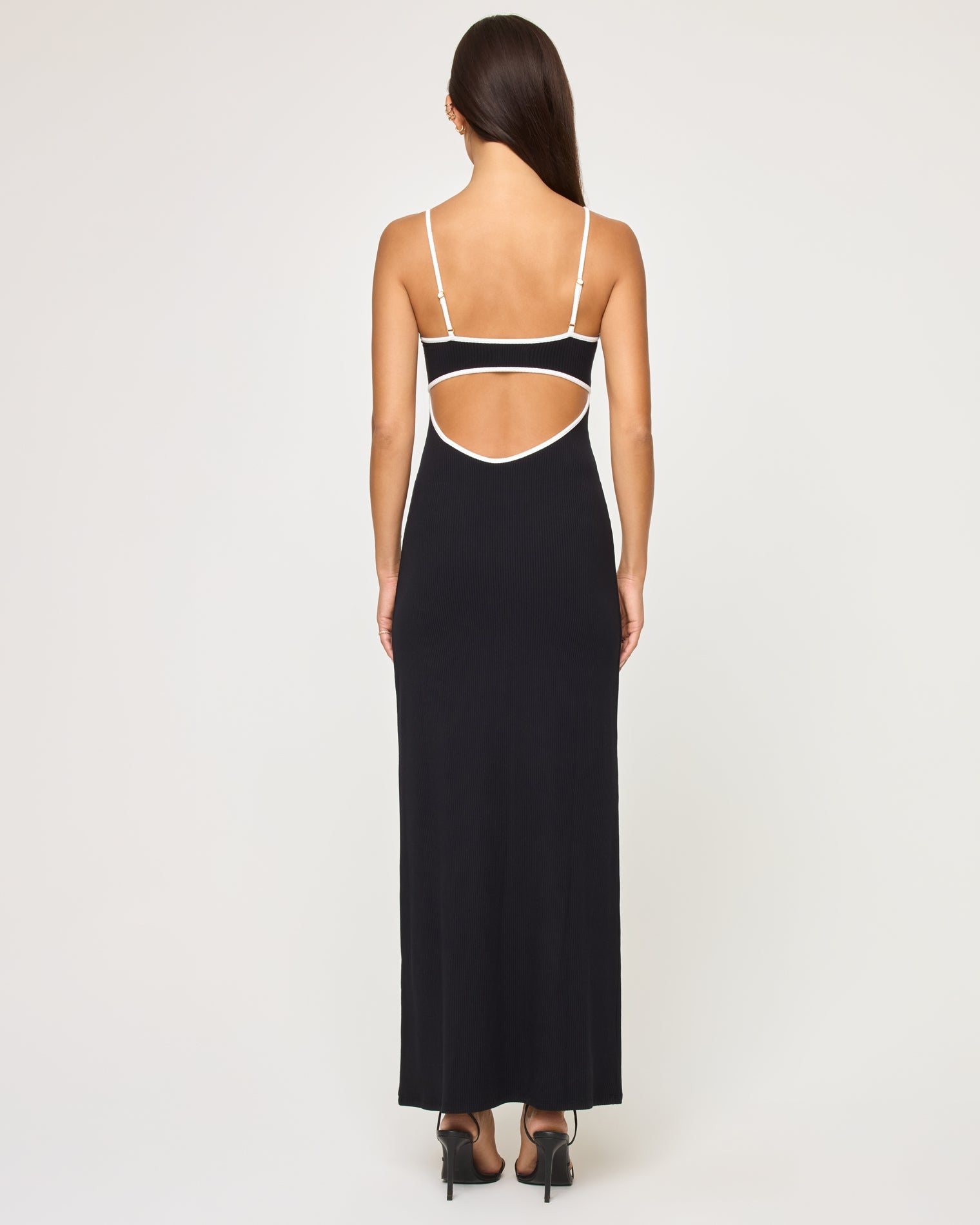 Jordana Dress - Black-Cream
