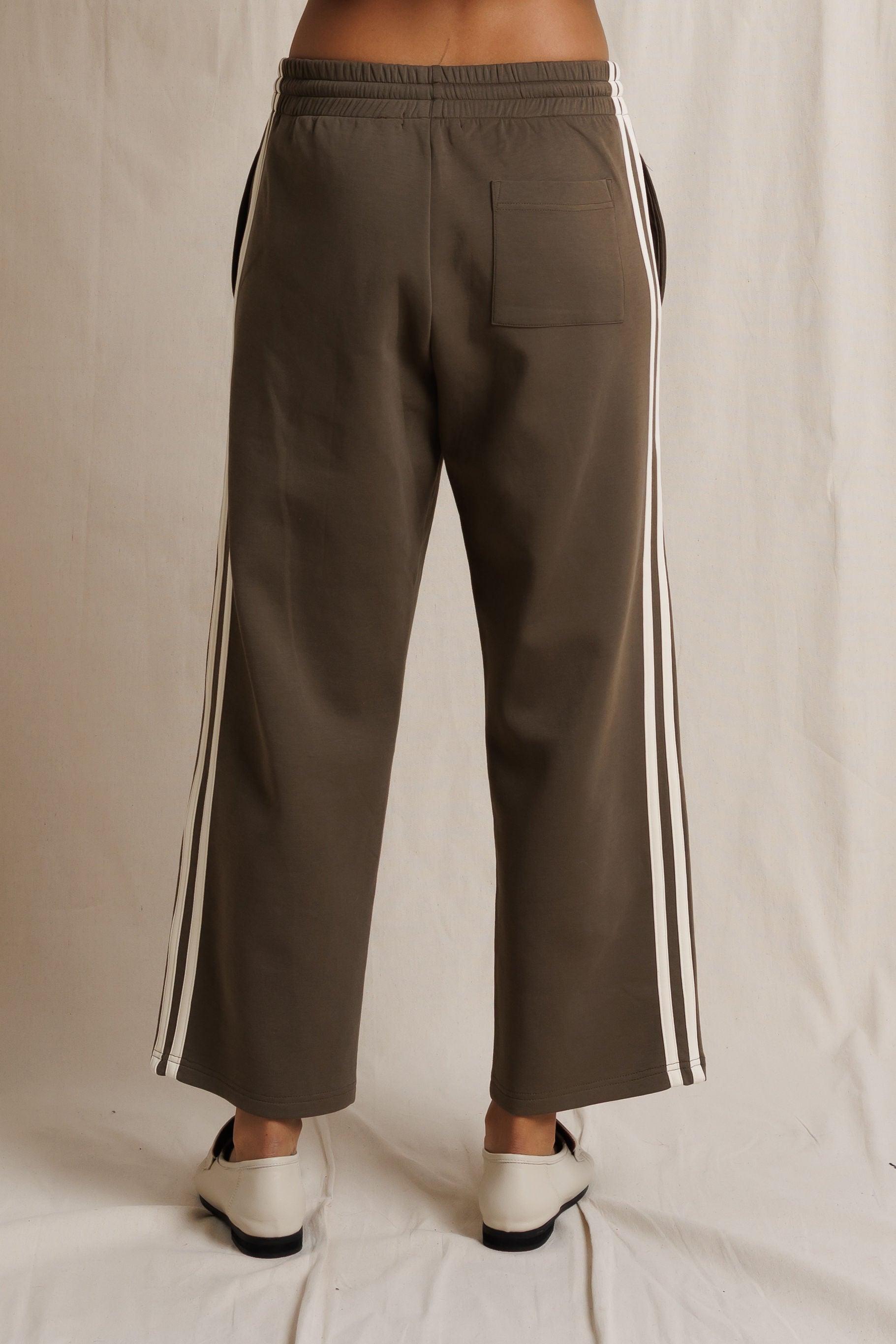 Claud Pureform Cropped Track Pants in Dark Olive