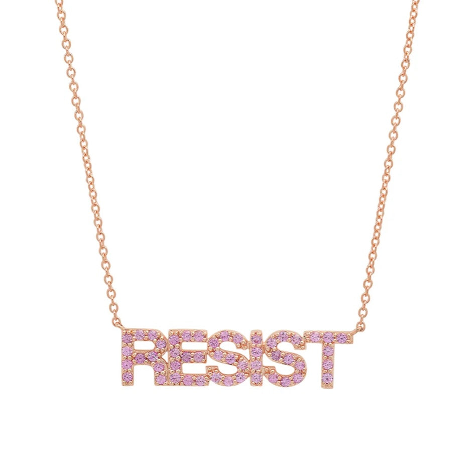Pink Sapphire Resist Necklace