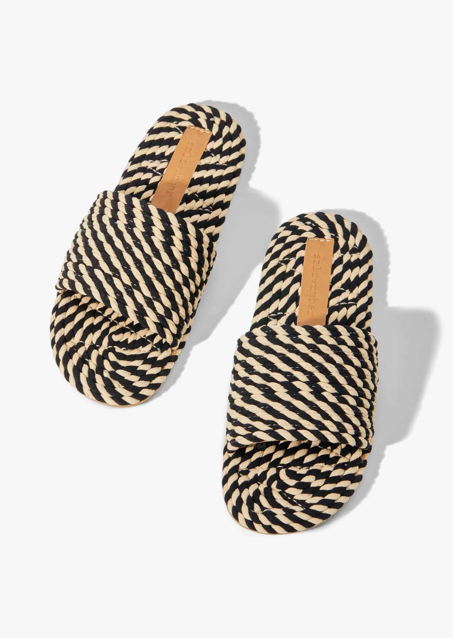 Sunny Sandals in Black + Cream