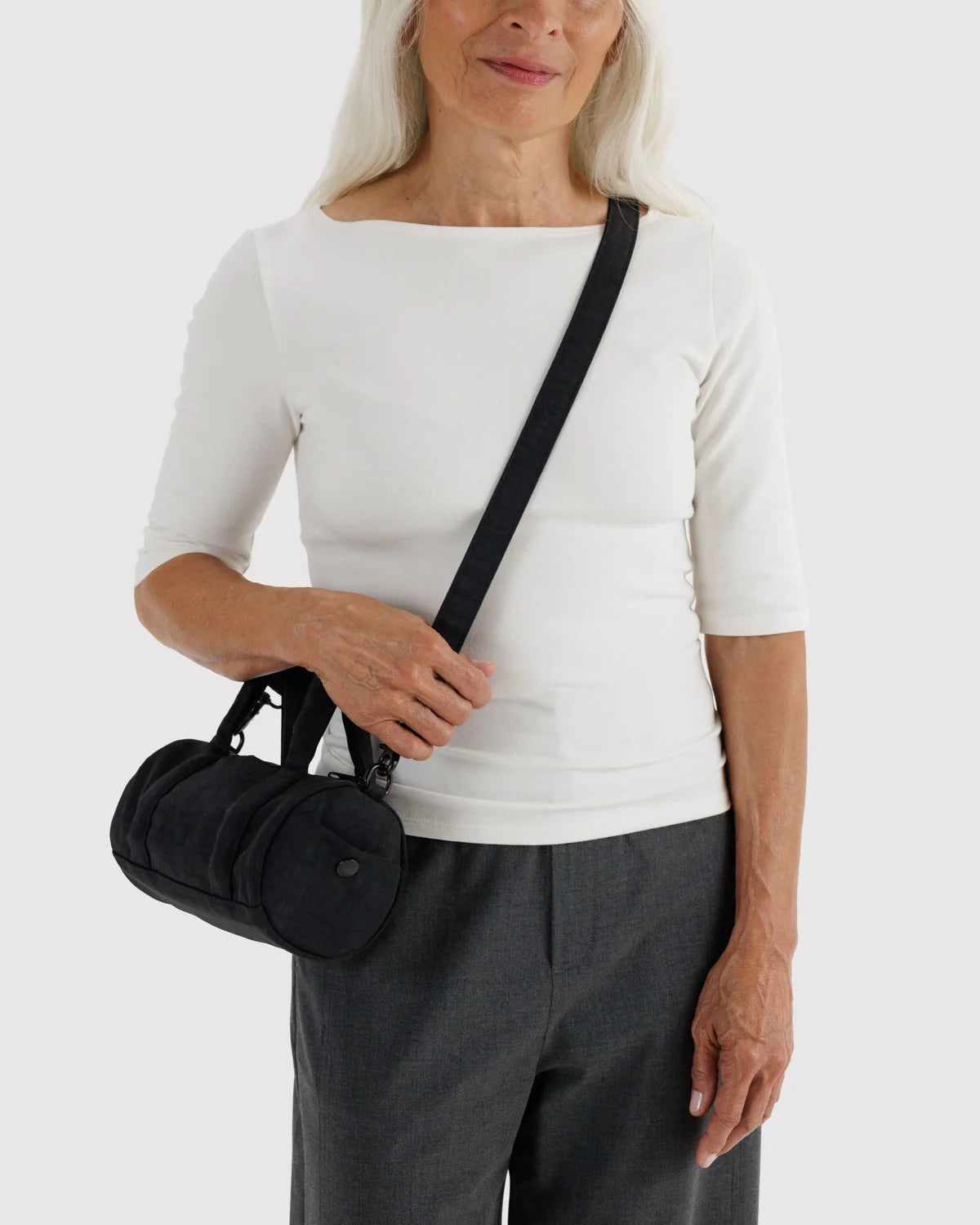 Small Nylon Duffle Bag in Black