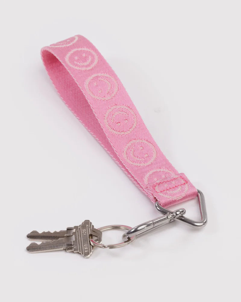 Logo Keychain in Pink Happy