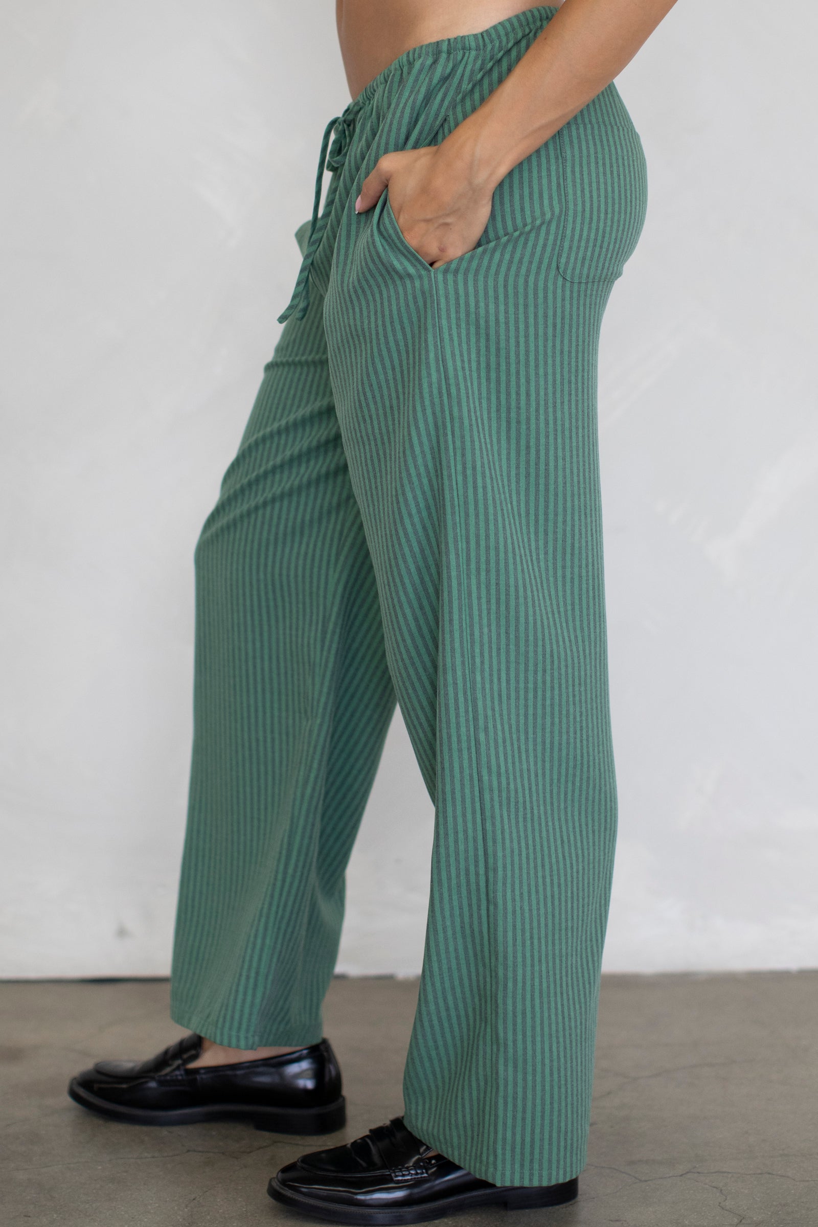 Frankie Stripe Pants in Juniper
