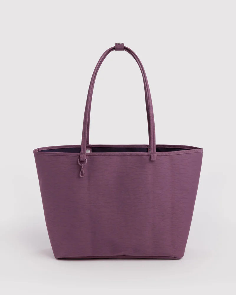 Large Nylon Reversible Tote in Plum Mix