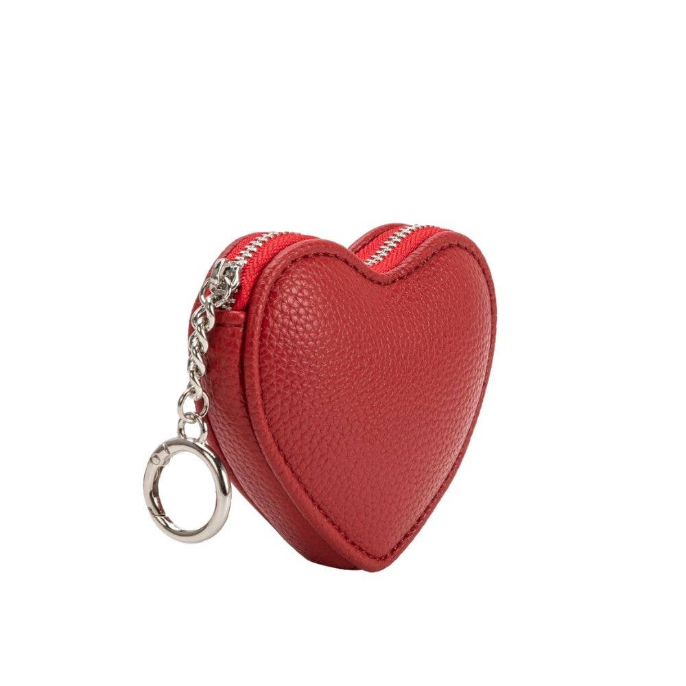 Puffy Heart Red Coin Purse Charm