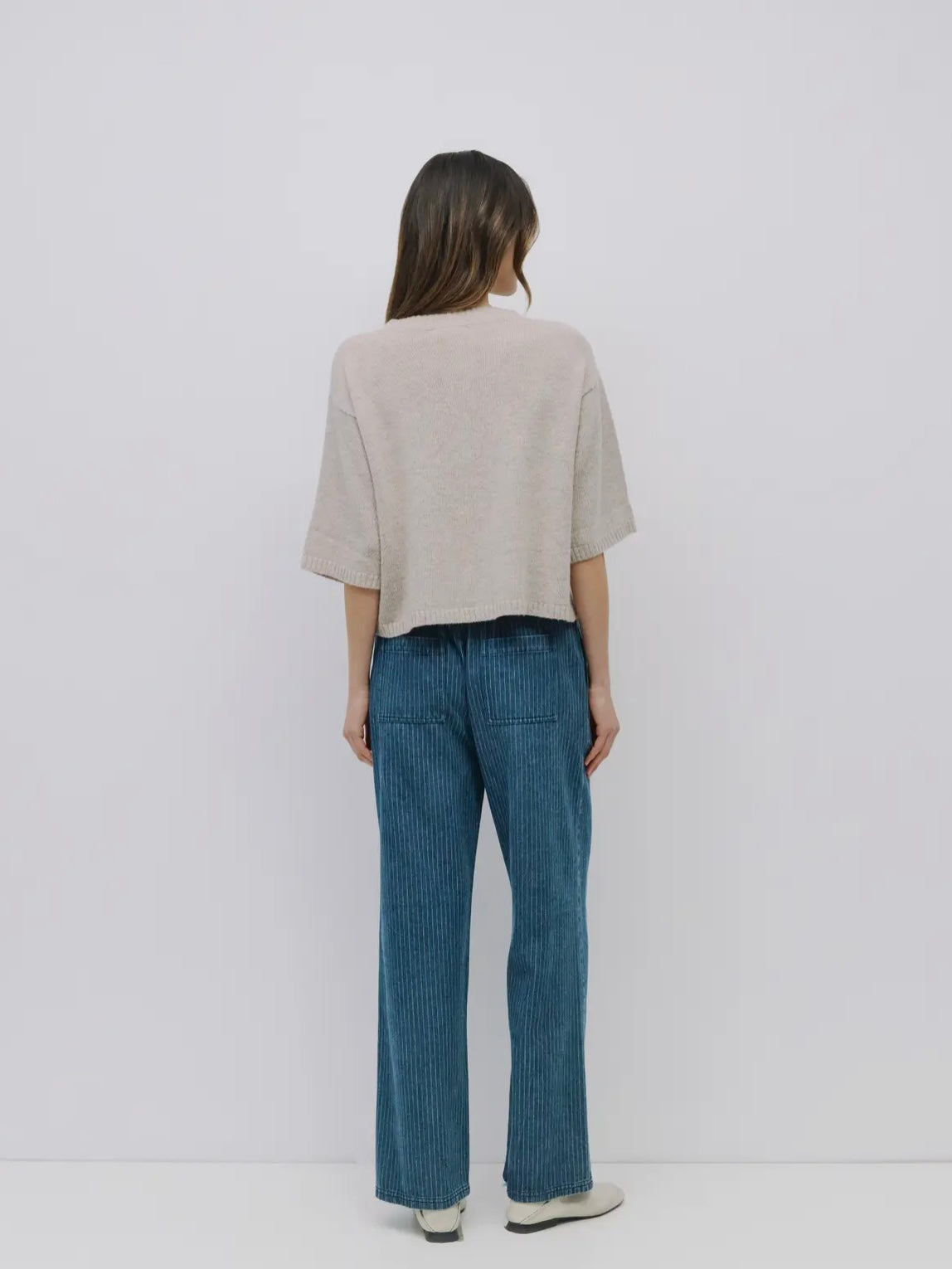 Billie Pinstripe Denim Jeans