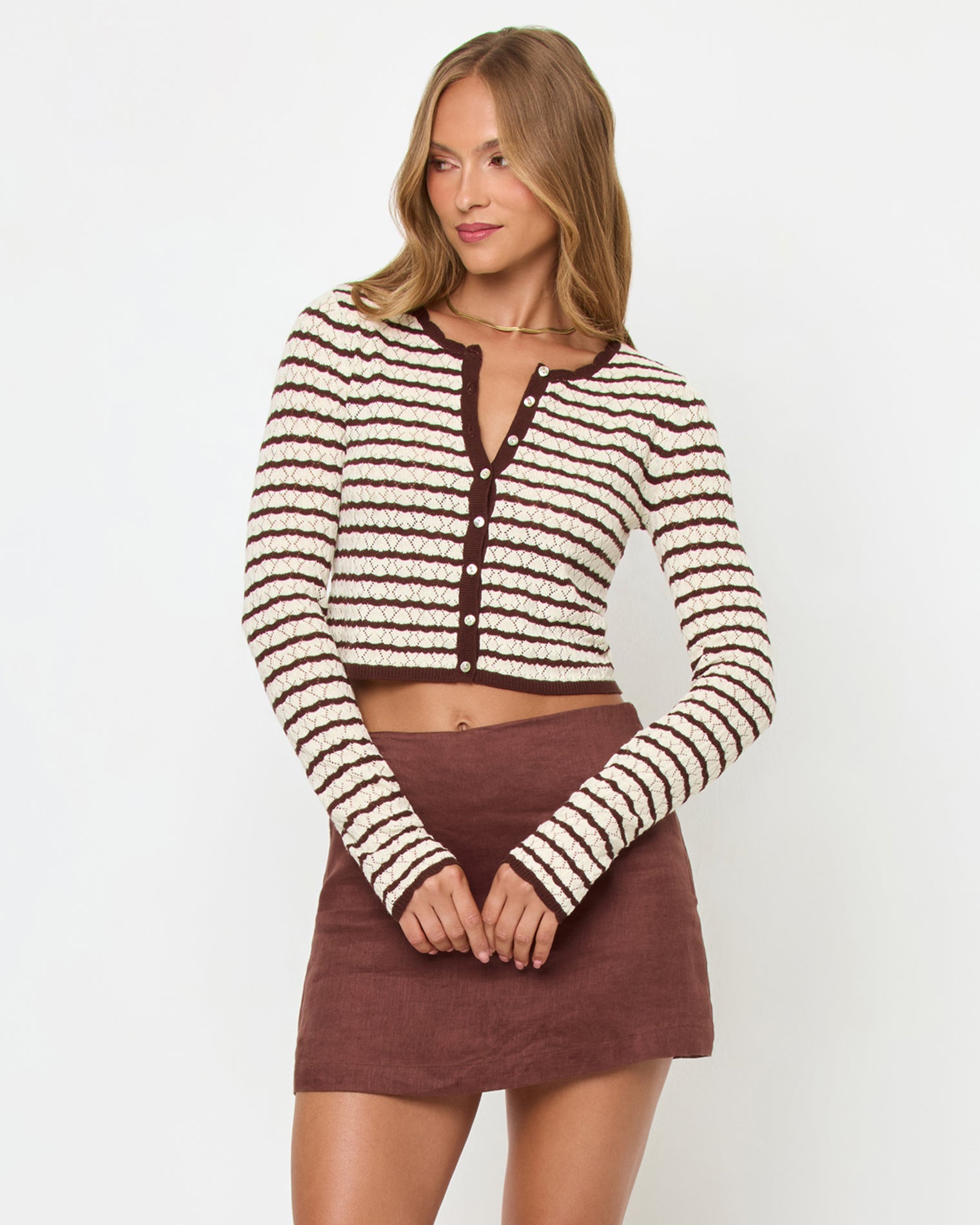 Rosalie Cardigan - Cafe-Cream