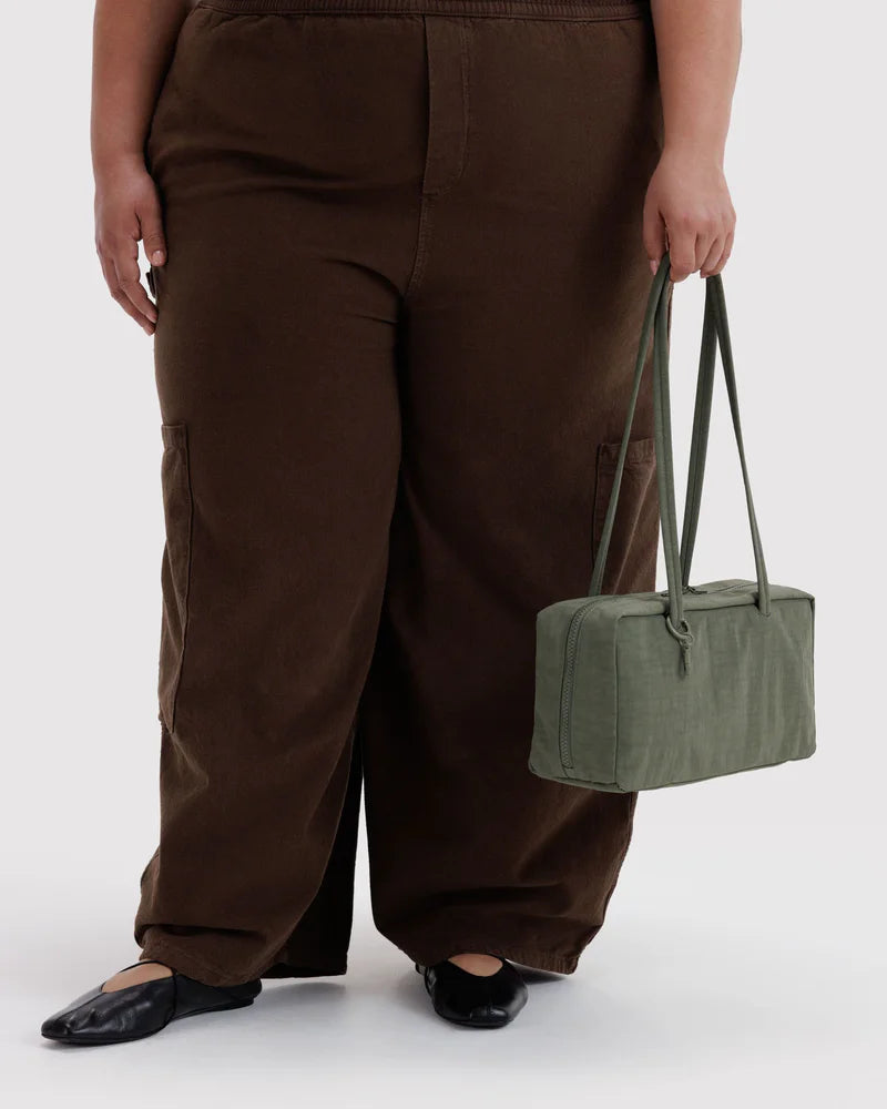 Nylon Bowler Bag in Caper