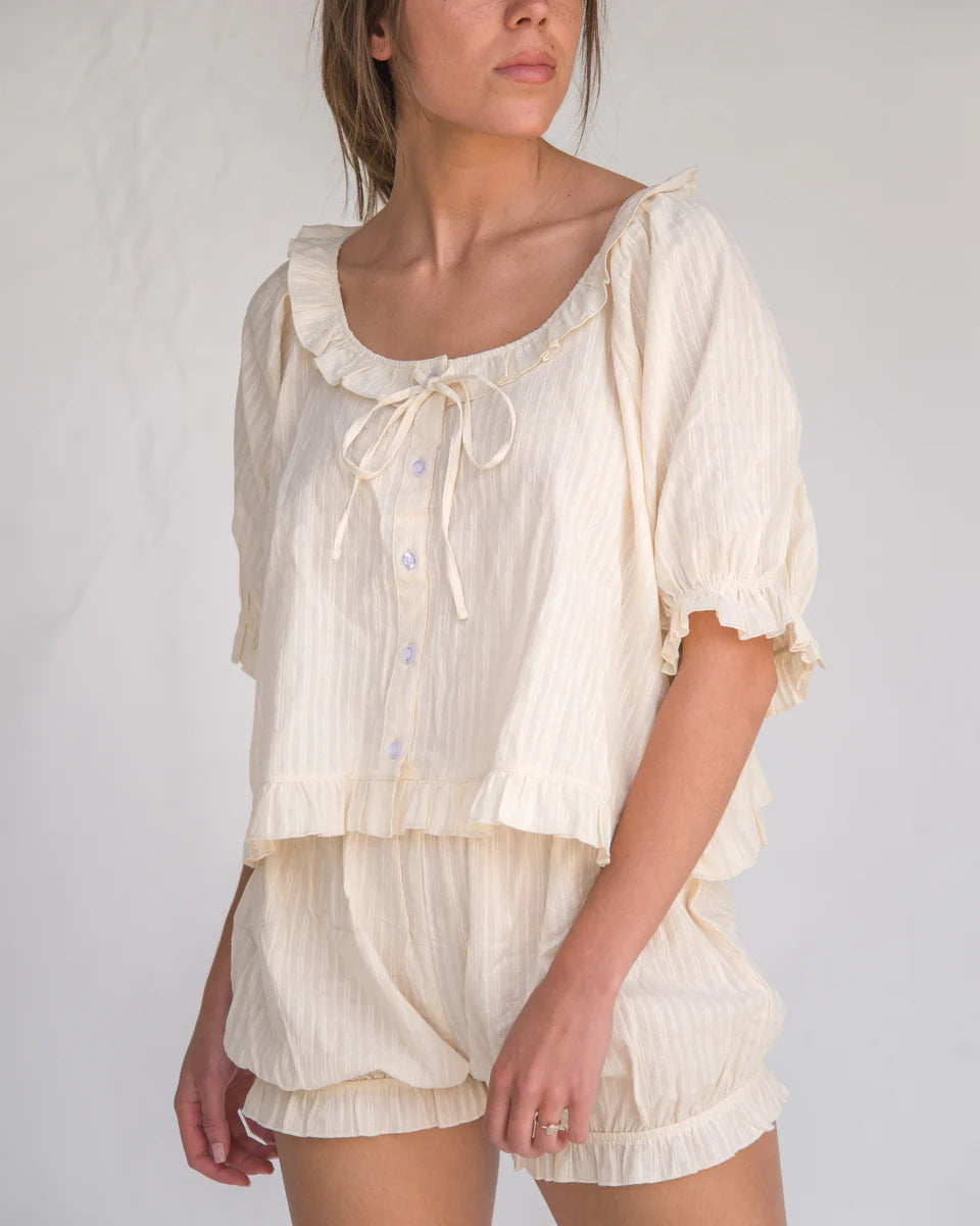 Romeo Set in Cream Eyelet