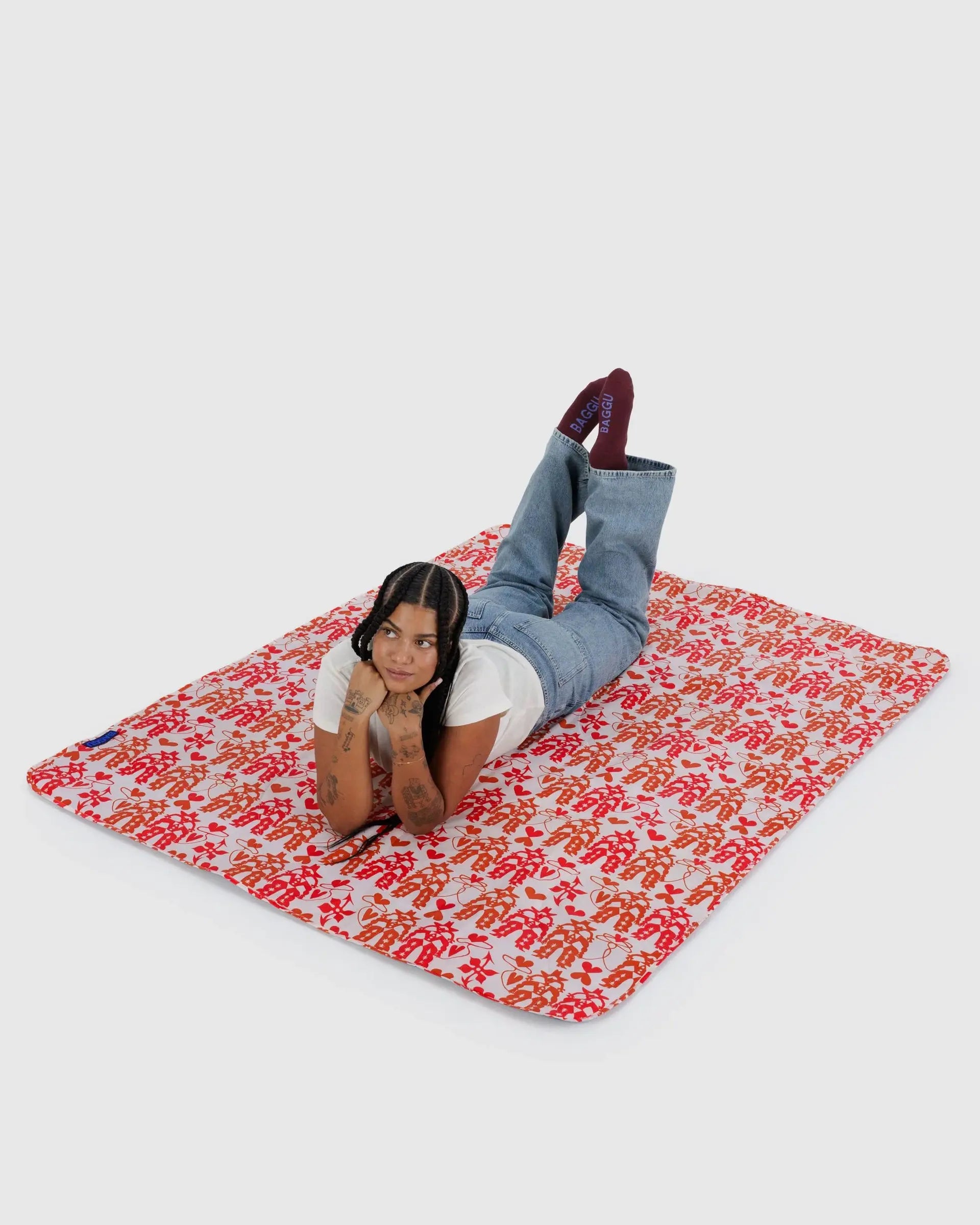 Puffy Picnic Blanket in Cowgirl
