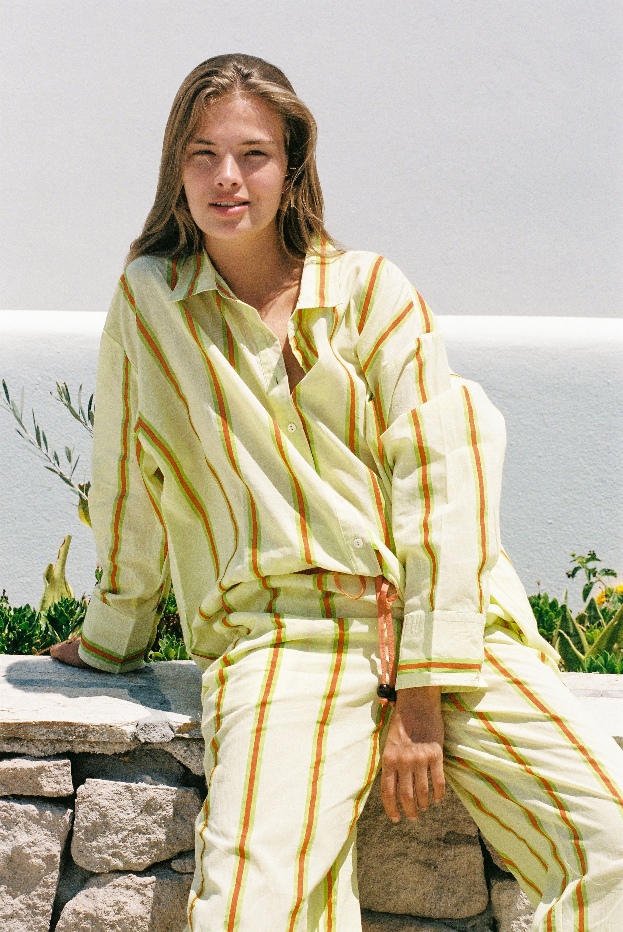 Sandy Stripe Vines Shirt