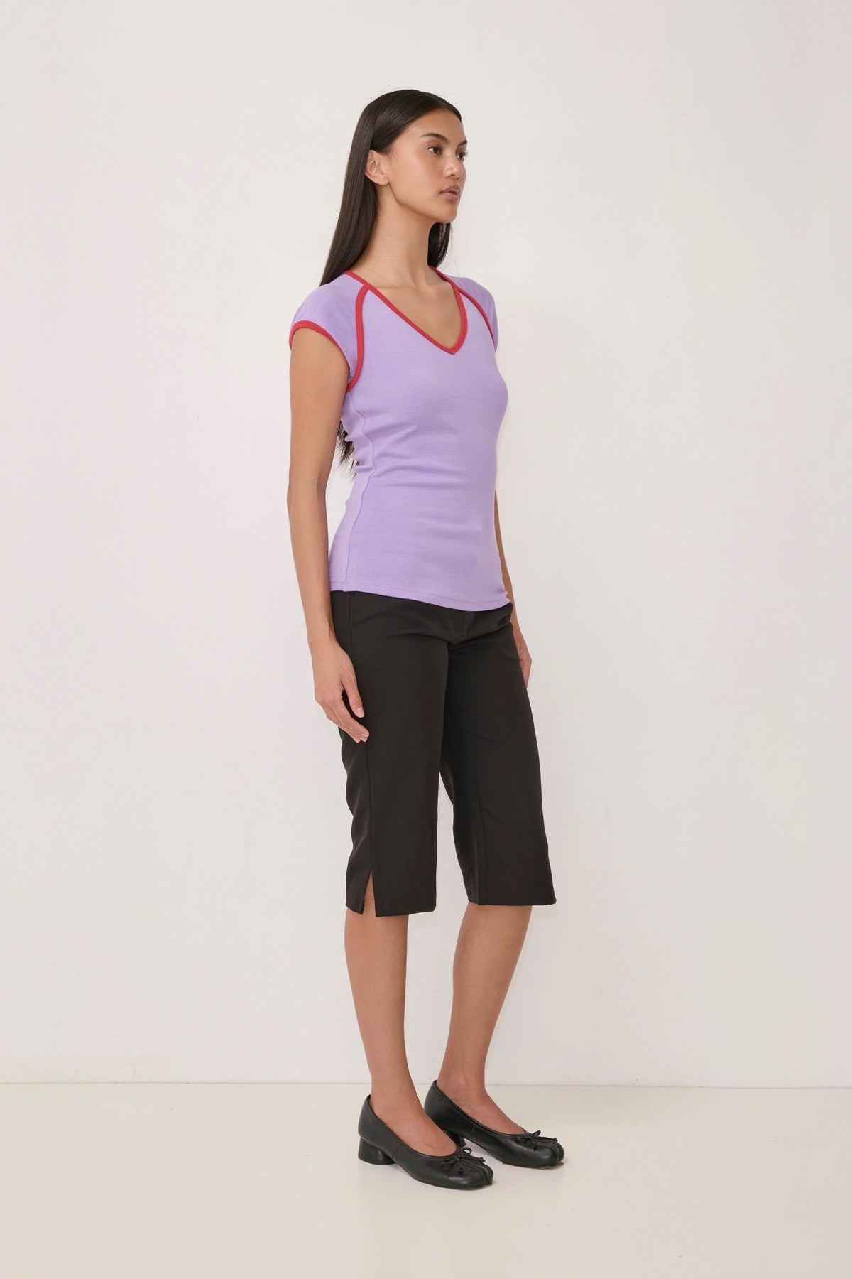 Greta Retro Tee in Violet